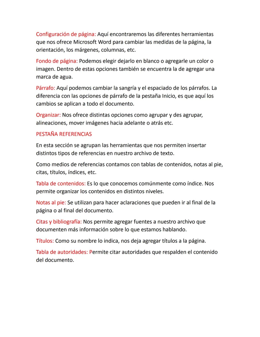 # FUNCIONES DE LAS HERRAMIENTAS DE WORD.

PESTAÑA INICIO

Aquí podemos encontrar las herramientas principales. Son las que se utilizan
más a