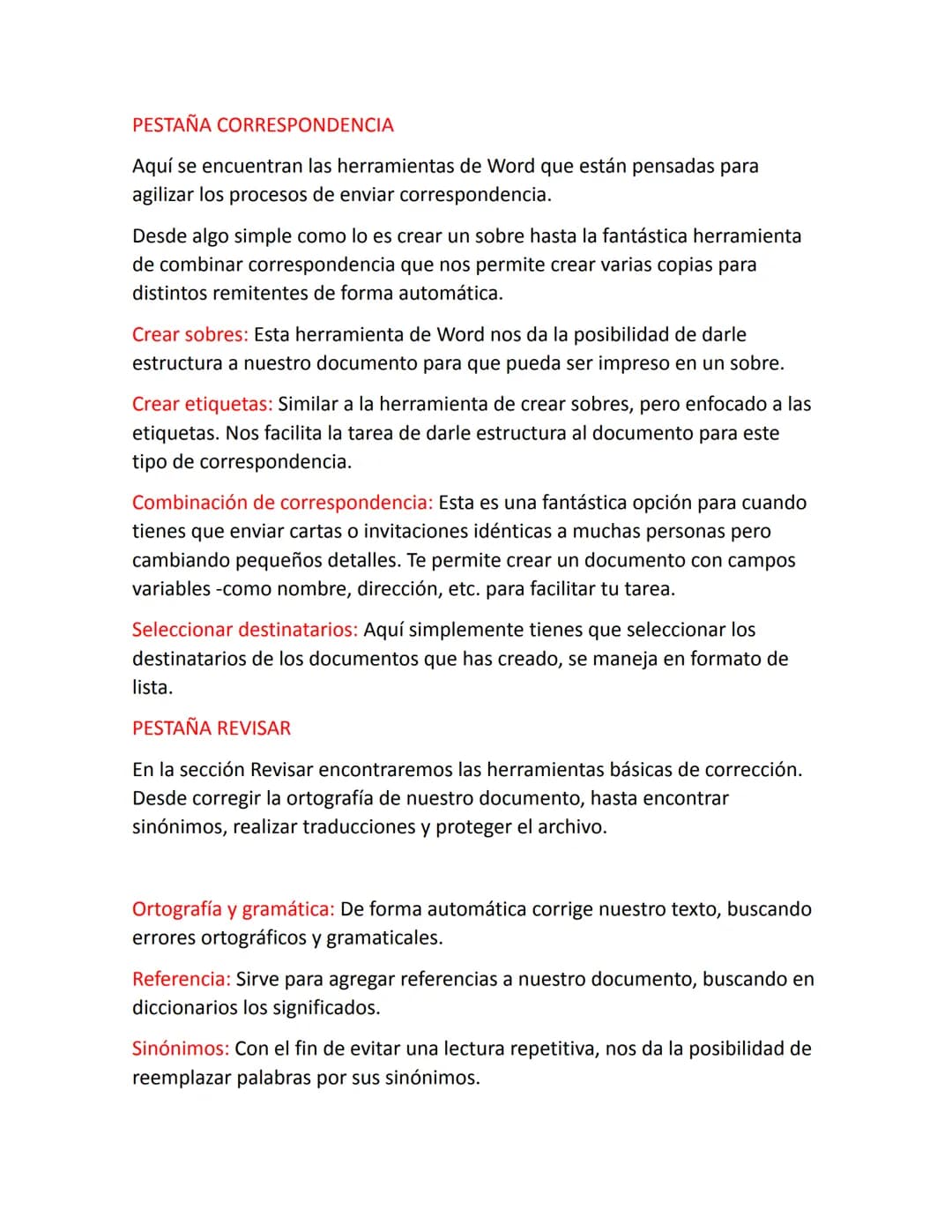 # FUNCIONES DE LAS HERRAMIENTAS DE WORD.

PESTAÑA INICIO

Aquí podemos encontrar las herramientas principales. Son las que se utilizan
más a