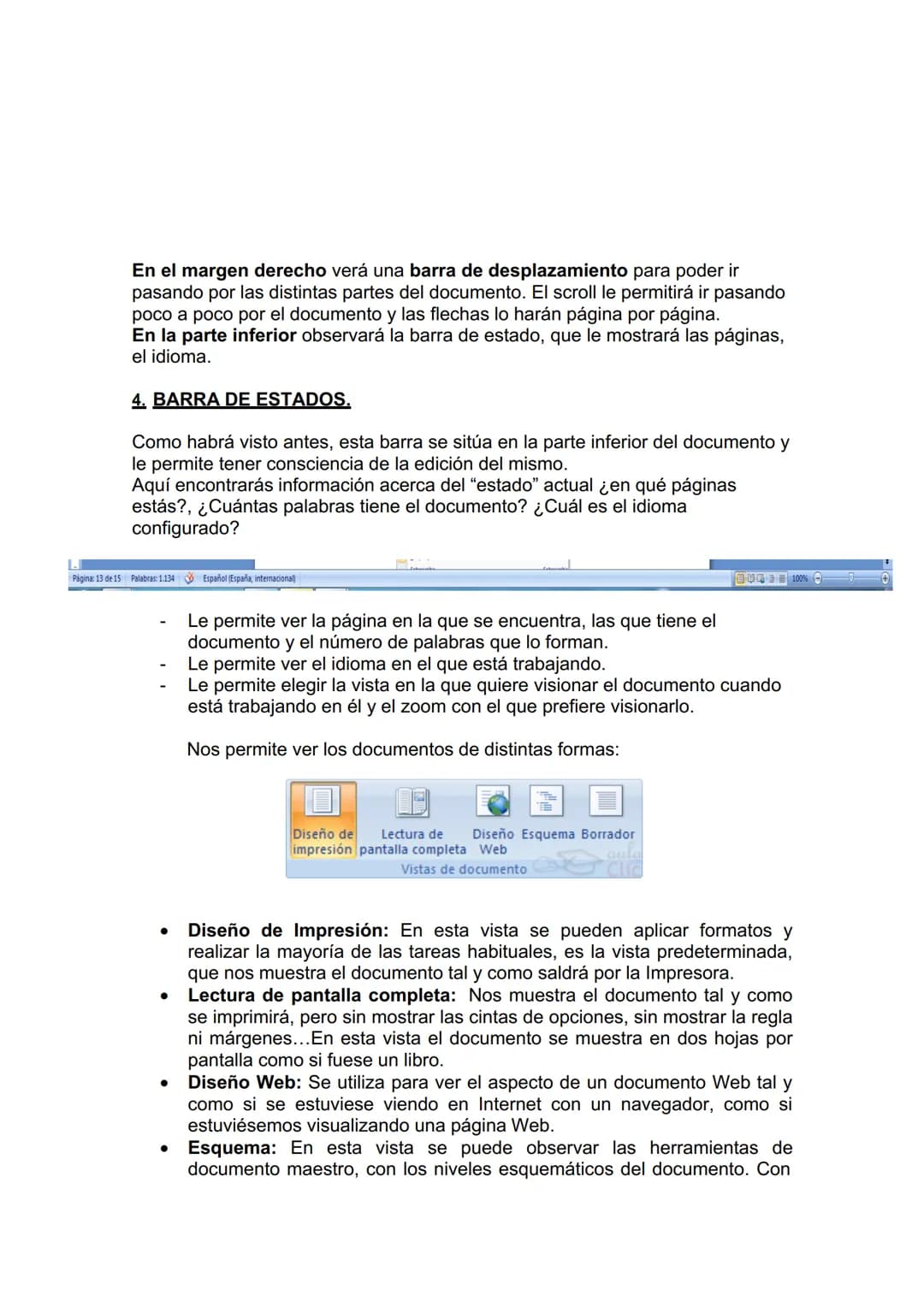 # UNIDAD DIDÁCTICA 1. CONCEPTOS GENERALES Y
CARACTERÍSTICAS FUNDAMENTALES DEL PROGRAMA DE
TRATAMIENTO DE TEXTOS.

1. Entrada y salida del pr