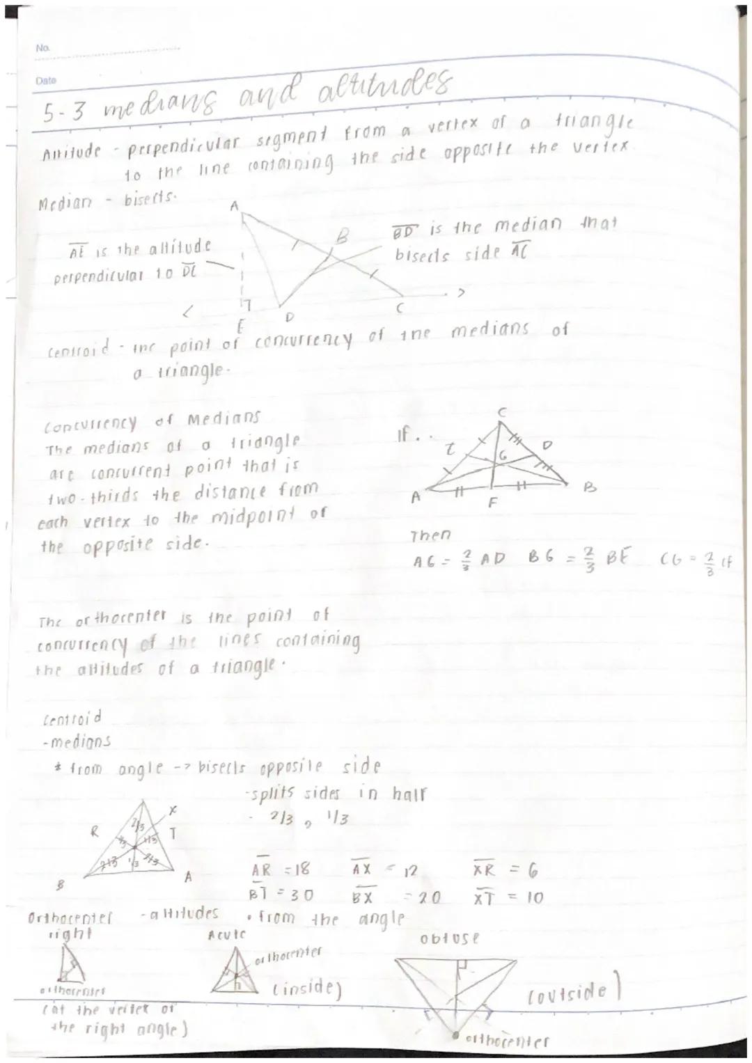 # No.

Date

5-1 porpendicular and angle BISECTORS

단

Theorem 5-1 Perpendicular Bisector.
if a point is on the If
perpendicular bisector
of