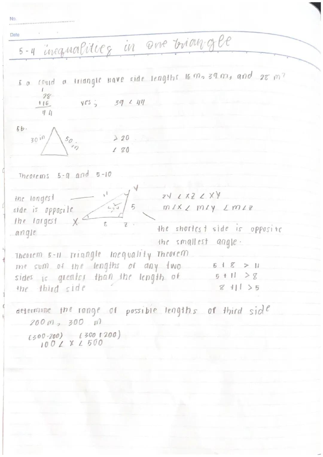 # No.

Date

5-1 porpendicular and angle BISECTORS

단

Theorem 5-1 Perpendicular Bisector.
if a point is on the If
perpendicular bisector
of
