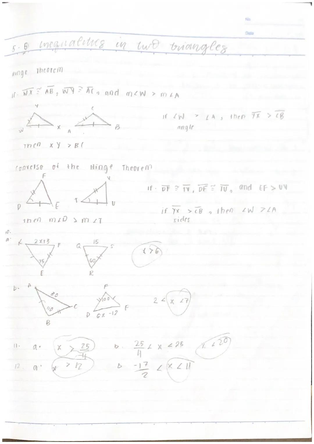 # No.

Date

5-1 porpendicular and angle BISECTORS

단

Theorem 5-1 Perpendicular Bisector.
if a point is on the If
perpendicular bisector
of
