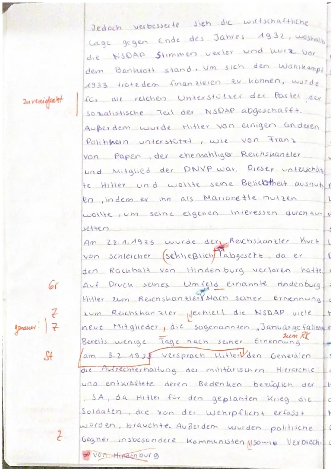Q2 GK Geschichte
Klausur 1
21.9.23
bertestlich
Rede Adolf Hitlers am 31. Januar 1933 an das deutsche Volk
Wir wollen kämpfen für Deutschland