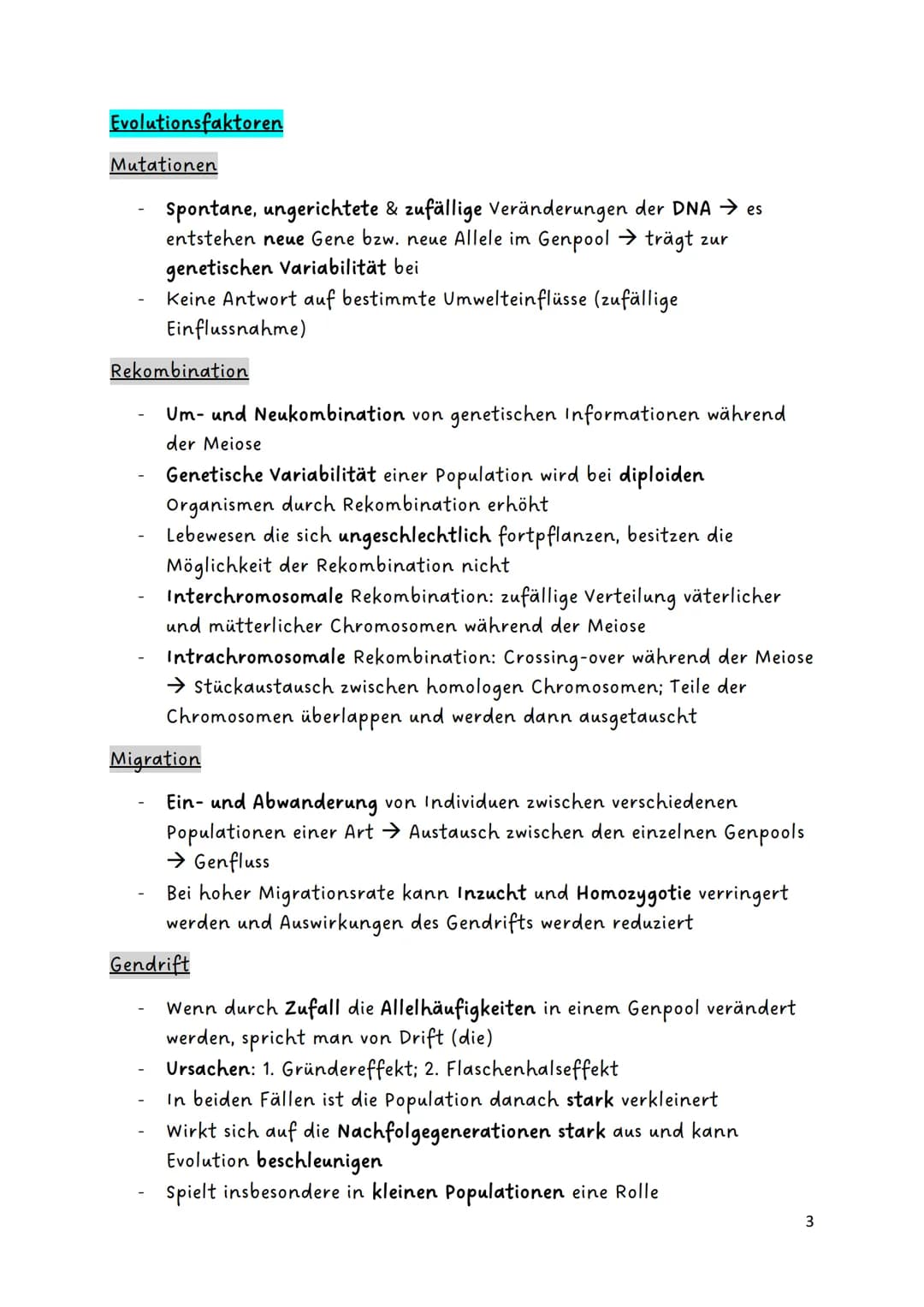 # Evolution

Glossar:

|                   |                                                                                                