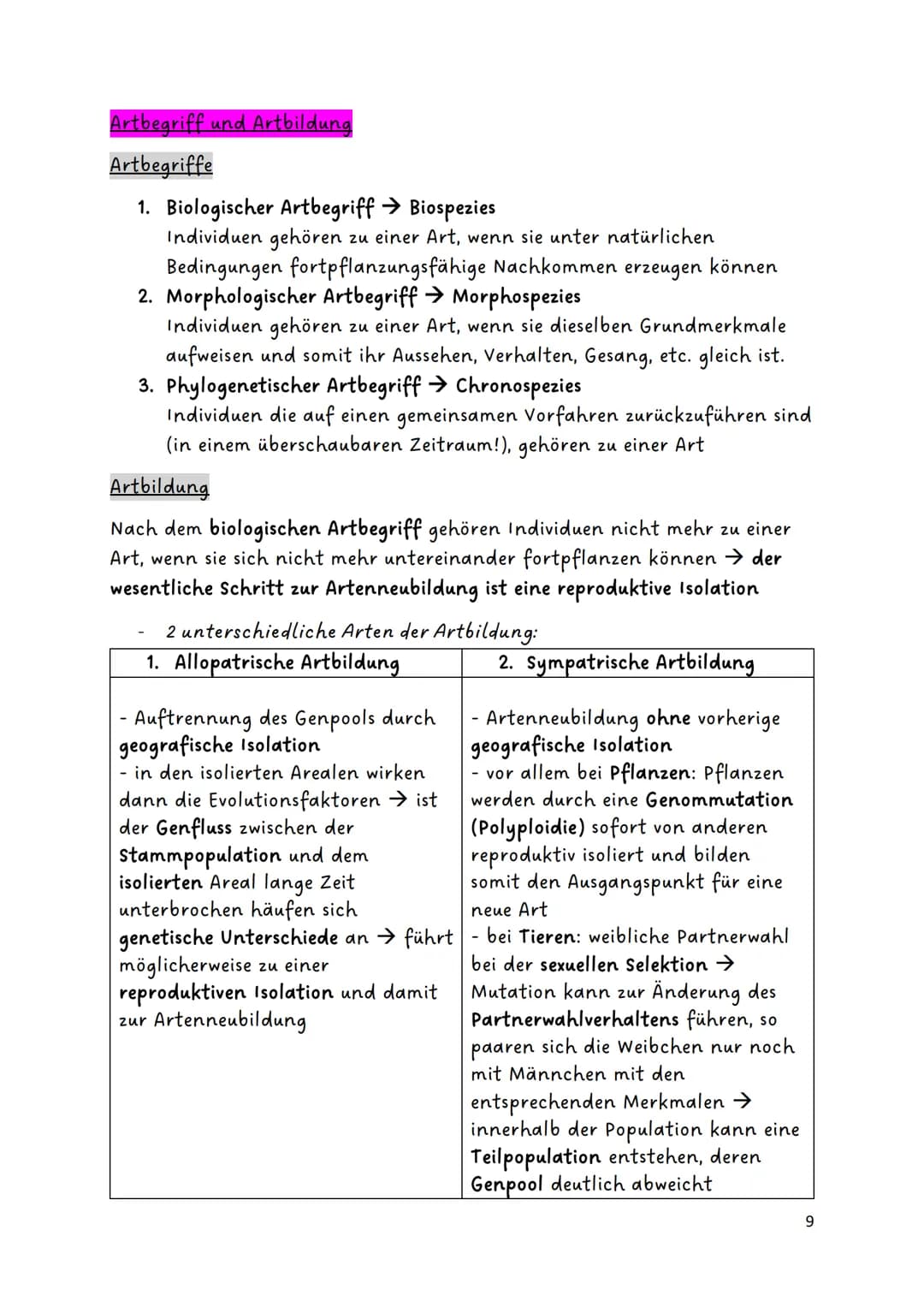 # Evolution

Glossar:

|                   |                                                                                                