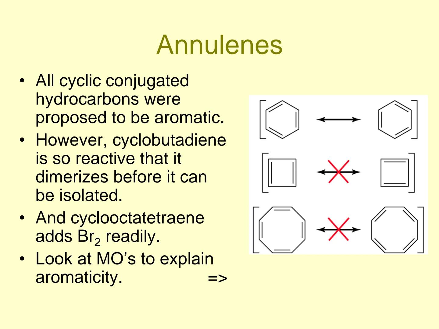 # Aromatic Compounds # Discovery of Benzene

*   Isolated in 1825 by Michael Faraday
who determined C:H ratio to be 1:1.
*   Synthesized in 