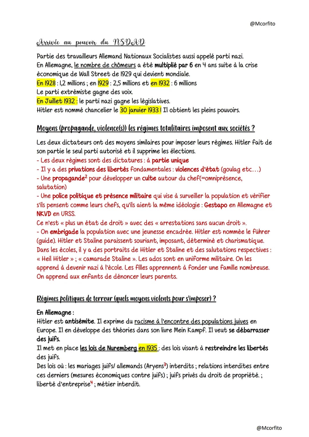 # Histoire
@Mcorfito

Thème 1: Les régimes totalitaires

Introduction : Q'émergence de régimes totalitaires

Dans les années qui suivent la 
