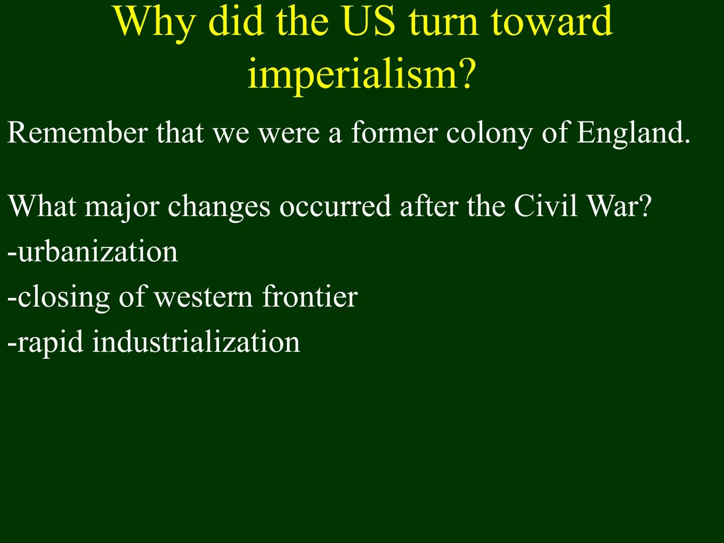 # THE AGE OF
# U.S. IMPERIALISM

Bell Work: What is
imperialism?
http://www.youtube.com/watch?v=NI1k5EKI-74

THE
BIG
STICK

PAN
TR Intervene