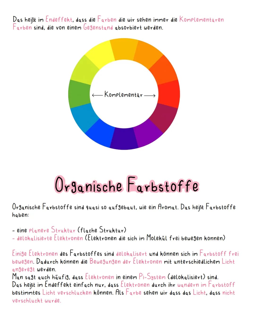 # Farbstoffe

Farbstoffe sind ein wichtiger Teil der Chemie und aus unserem heutigen Leben kaum
wegzudenken.

Farbastoffe kommen vor in:
- L