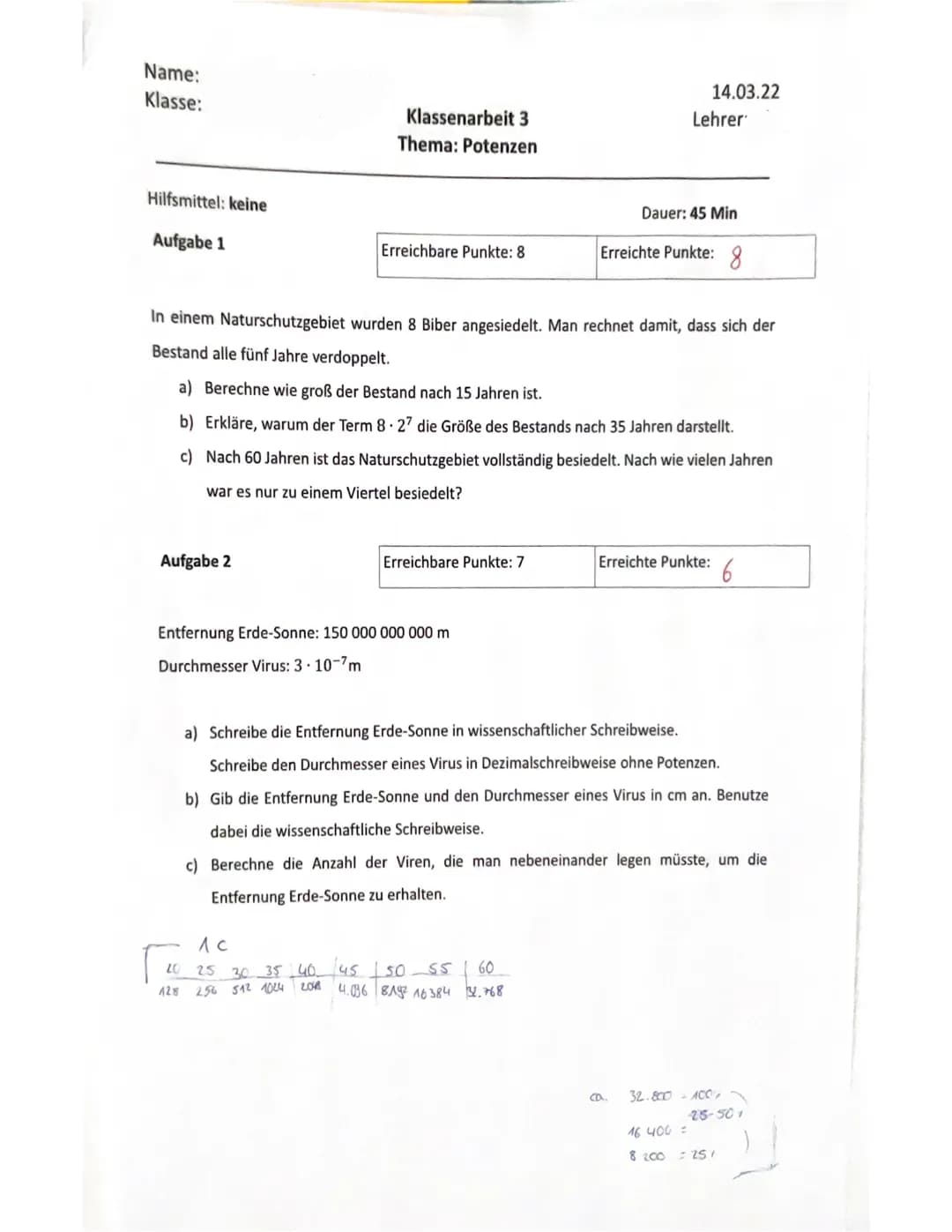 # Mathematik-Lernzettel

•Was sind Potenzen?
Die Potenz beschreibt eine mathematische(n) Ausdruck/Redien operation, bei dem eine Zahl mit si