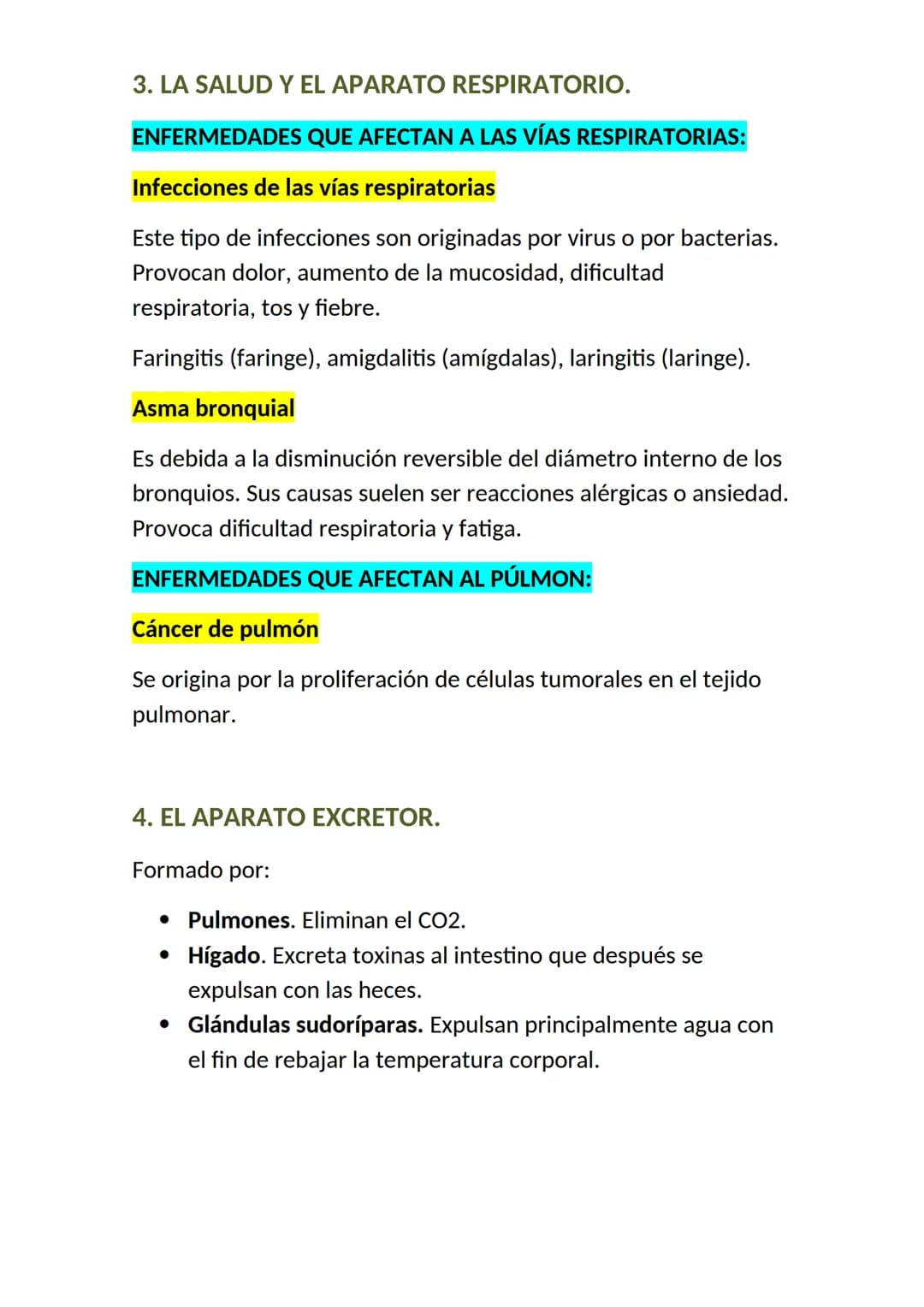 <h2>El aparato respiratorio y sus partes</h2>
<p>El aparato respiratorio es un conjunto de órganos que permite la entrada de oxígeno y la el