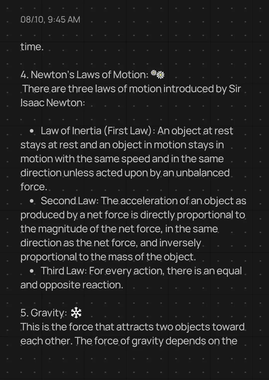08/10, 9:45 AM

✔Introduction to Physics ⚡

8th Grade Science

1. What are Physics: 🌞
Physics is a branch of science that deals with
matter