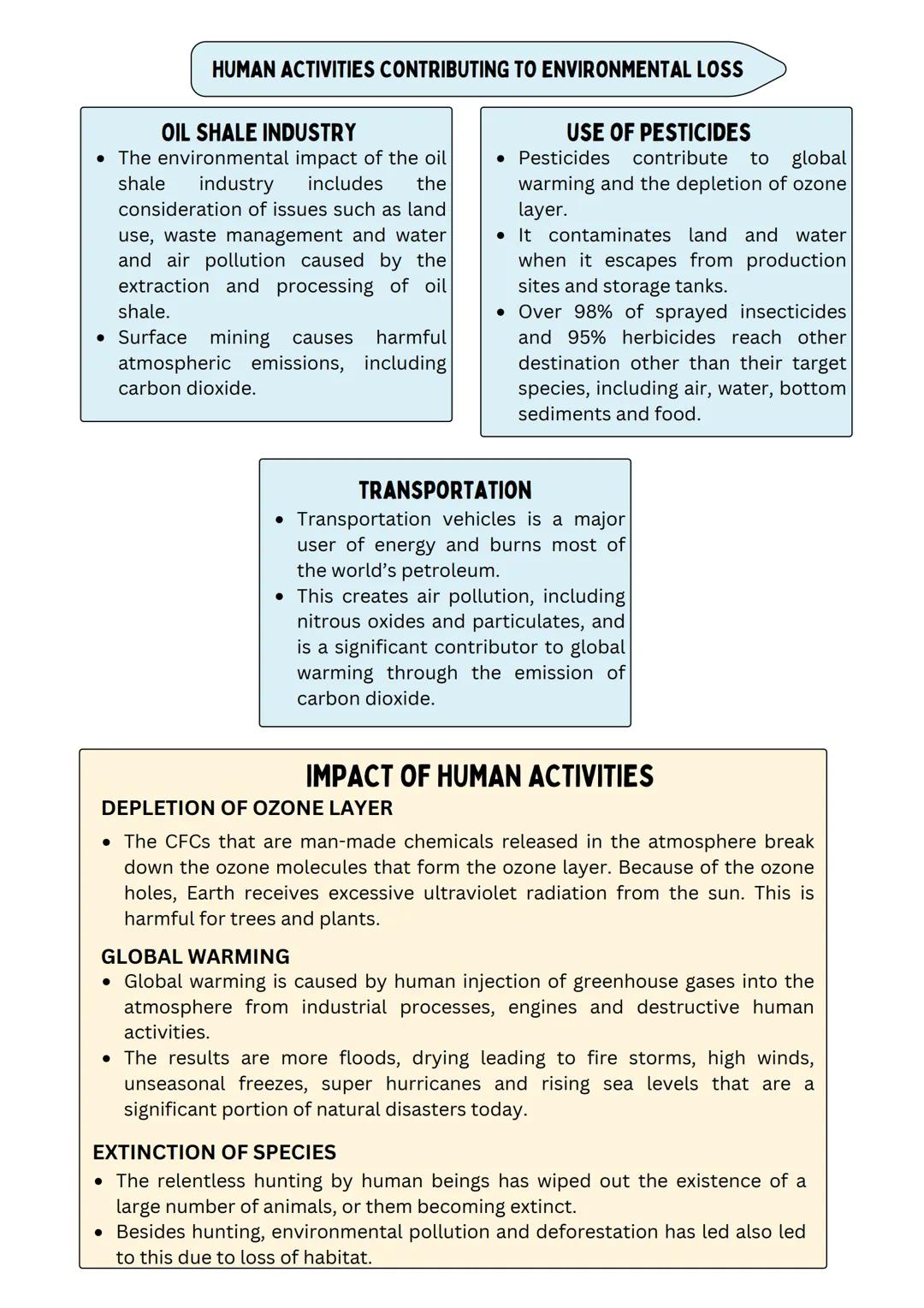 # HUMAN IMPACT ON THE ENVIRONMENT
It is the adverse effects caused by development, industrial, or by release of substances in the
environmen