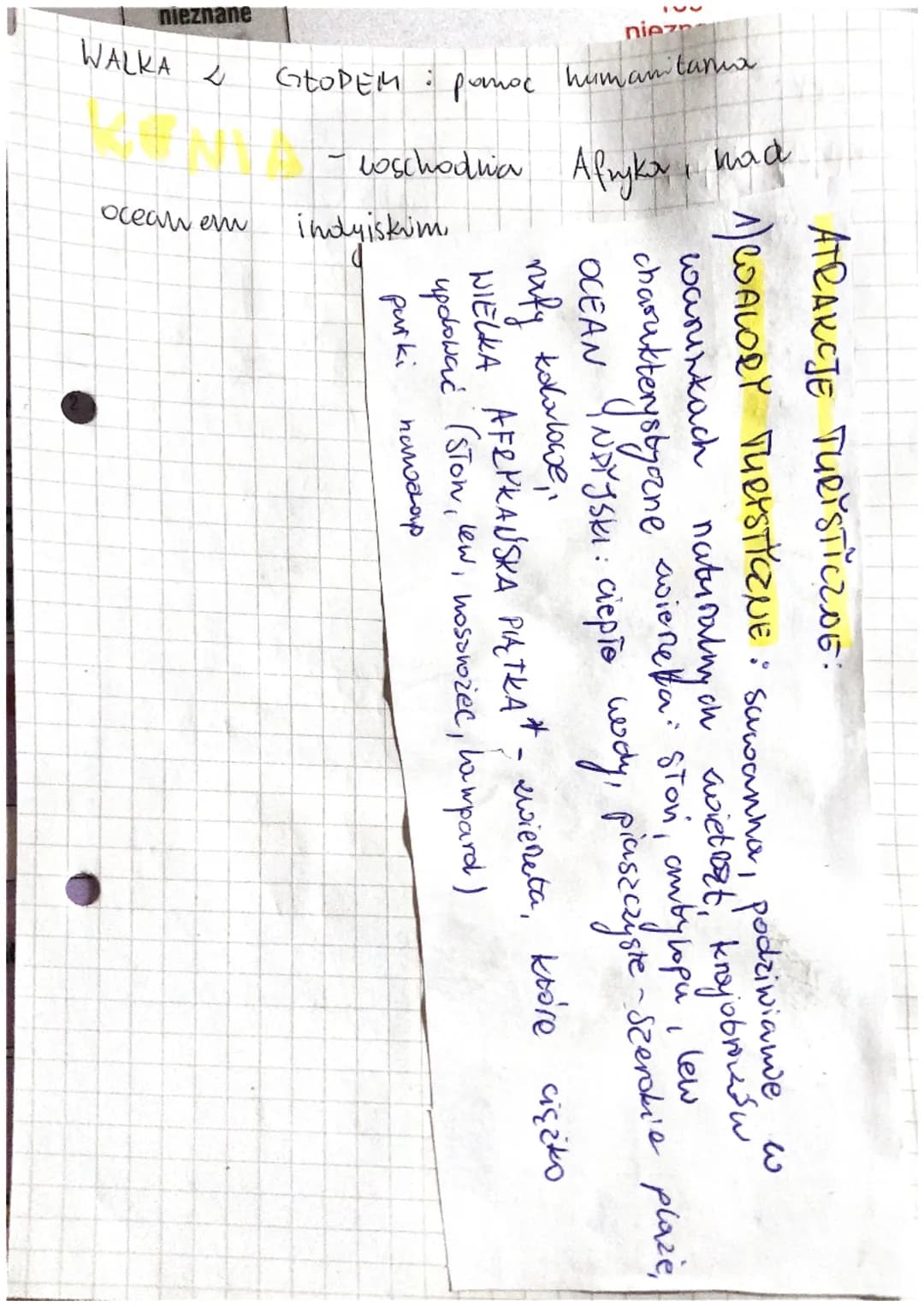 POŁOŻENIE GEOGRAFICZNE - Ingi pod
wuględem wielkości kontynent.
Otoczony m śródziemnym, m. czerwonym,
0. Indy iskim
2. atlantyckim
N
CECHY Ś