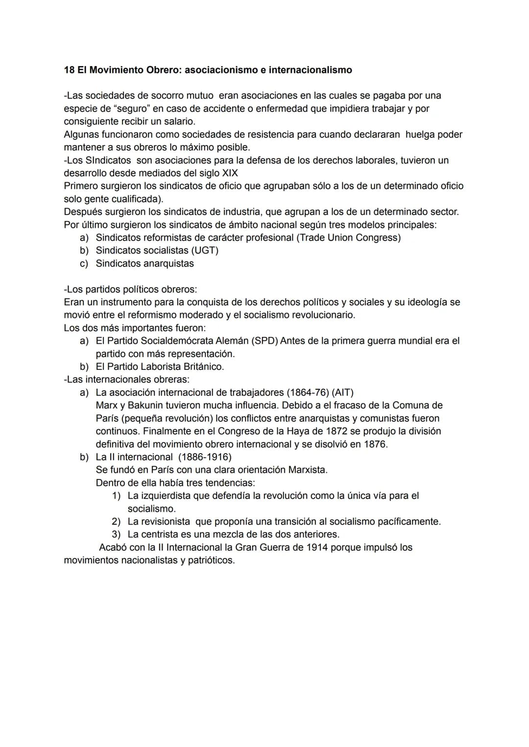 # 17 El Movimiento Obrero: Primeras actuaciones y nuevas ideologías.

El movimiento obrero se basa en que las condiciones de trabajo y vida 