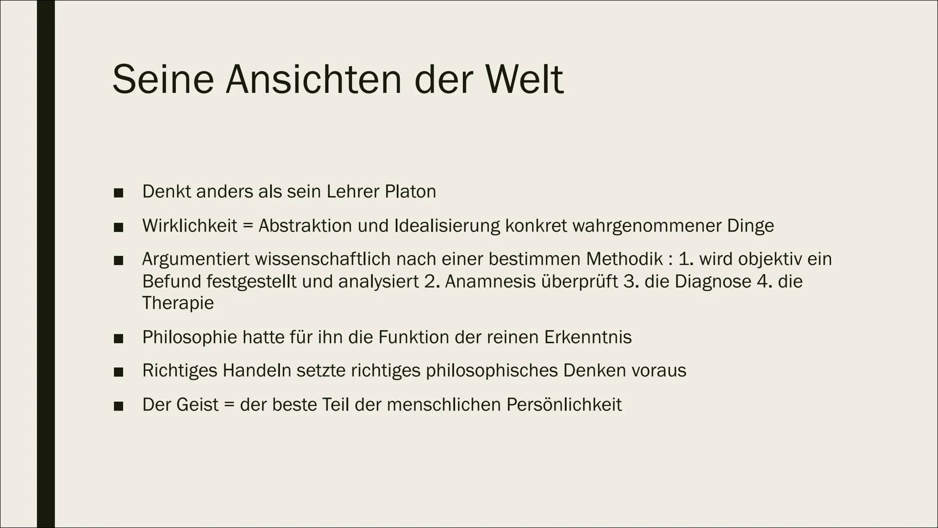 ARISTOTELES'S
GLÜCKDEFINITION # Inhaltsverzeichnis

- Wer ist Aristoteles?
- Seine Ansichten der Welt
- Seine natürliche Rangordnung
- Seine