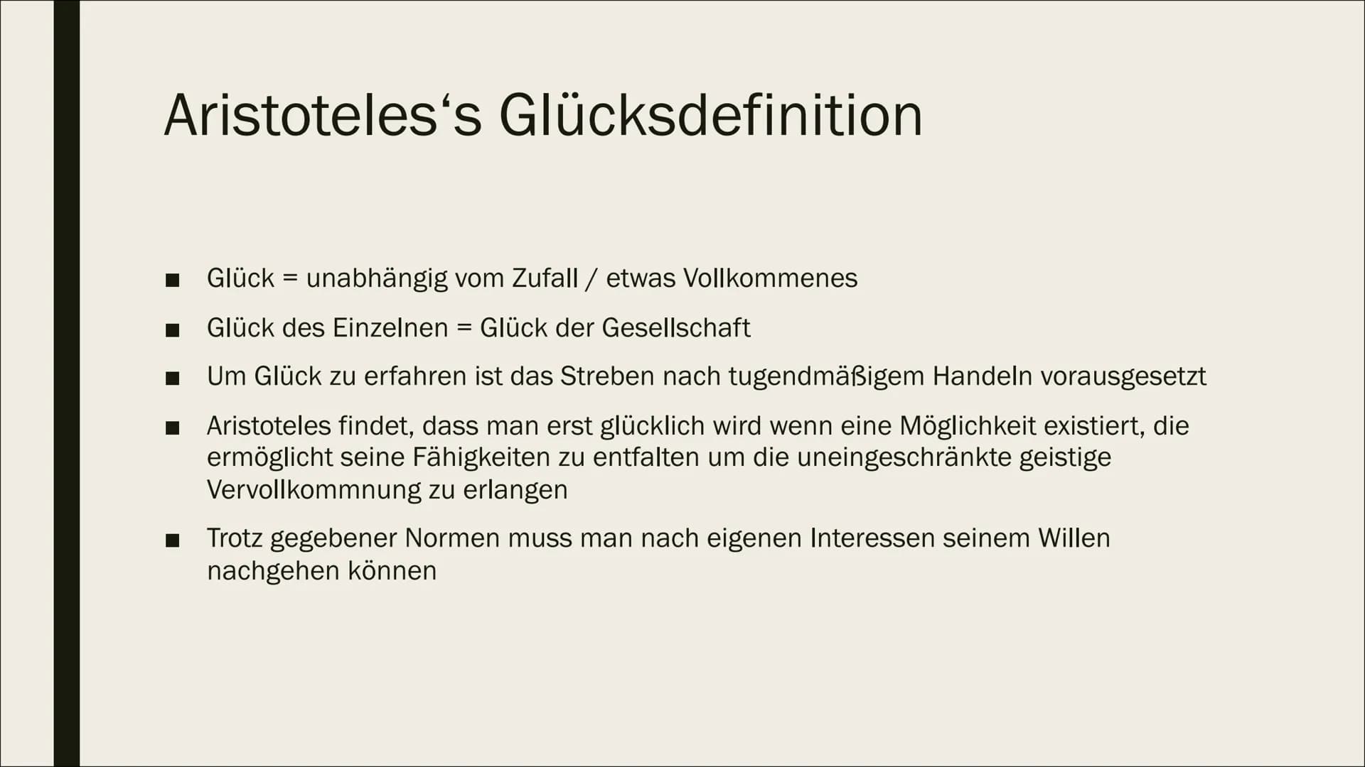ARISTOTELES'S
GLÜCKDEFINITION # Inhaltsverzeichnis

- Wer ist Aristoteles?
- Seine Ansichten der Welt
- Seine natürliche Rangordnung
- Seine