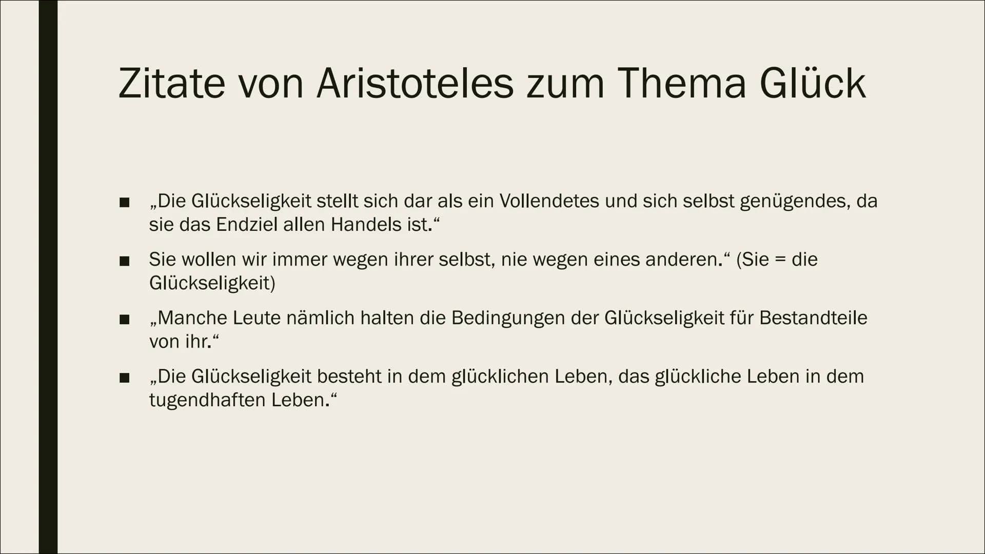 ARISTOTELES'S
GLÜCKDEFINITION # Inhaltsverzeichnis

- Wer ist Aristoteles?
- Seine Ansichten der Welt
- Seine natürliche Rangordnung
- Seine