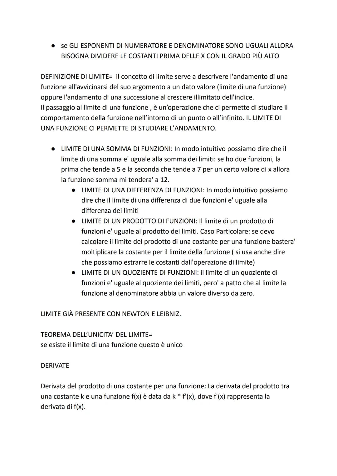 MATEMATICA FORMULE E REGOLE

Modulo 1: Funzione, dominio, codominio, funzioni notevoli
Modulo 2: rapporto incrementale e di derivata, studio