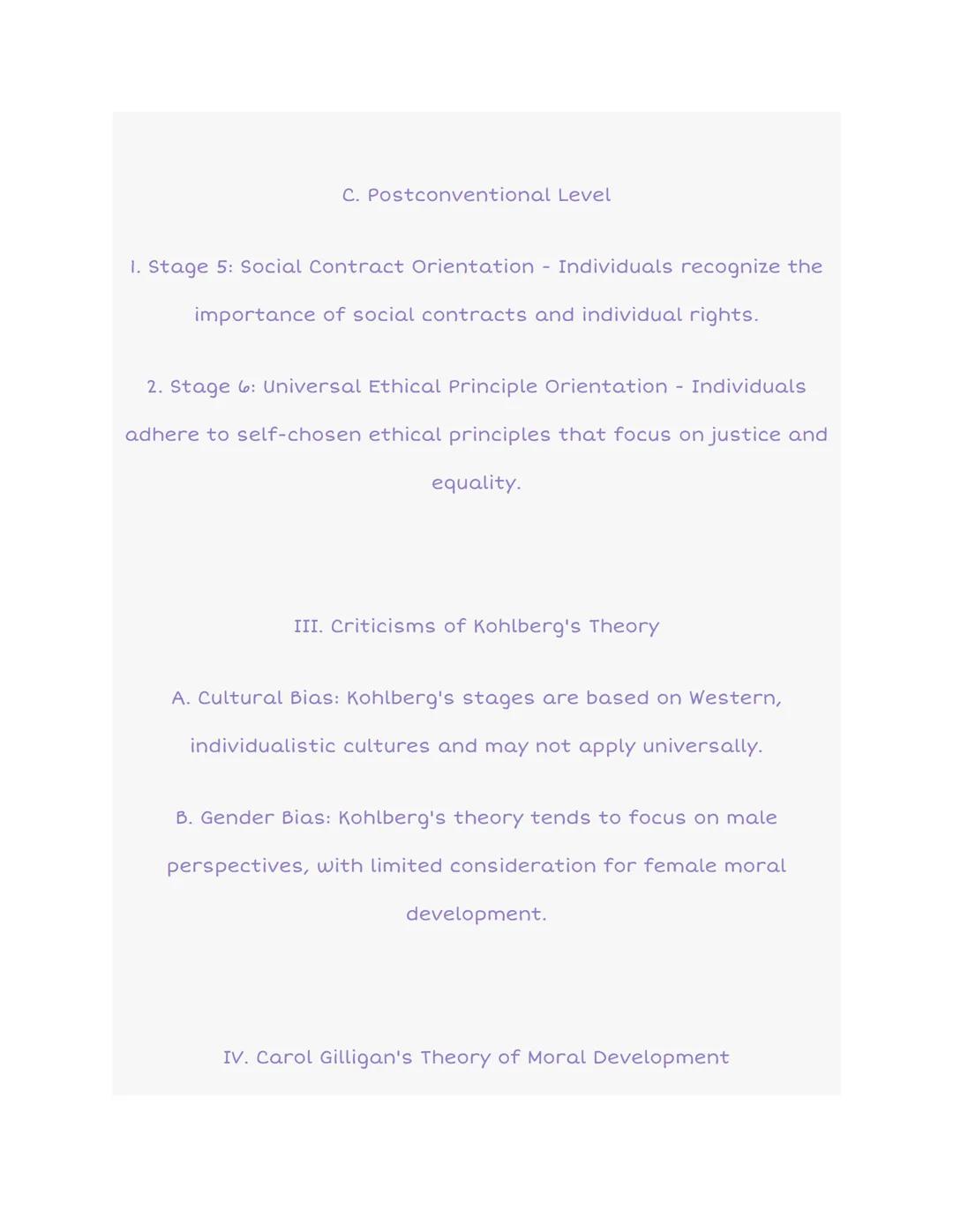 6.6 Moral Development

STAGES OF
MORAL DEVELOPMENT

PRINCIPLE

SOCIAL
CONTRACT

LAW AND ORDER
MORALITY

POST-CONVENTIONAL
(Adulthood)
Moral 