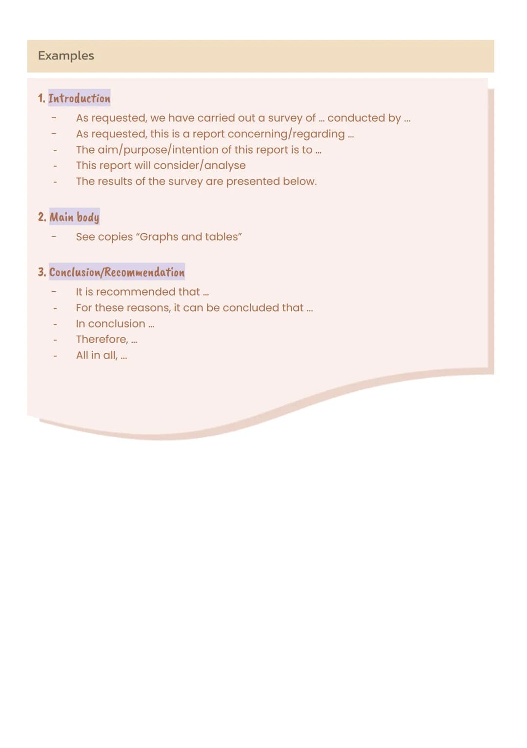 English 23.10.2021

Report
Text types

How to write a report
* Definition

  Sums up the main information, f.e. of a presentation, a graph o