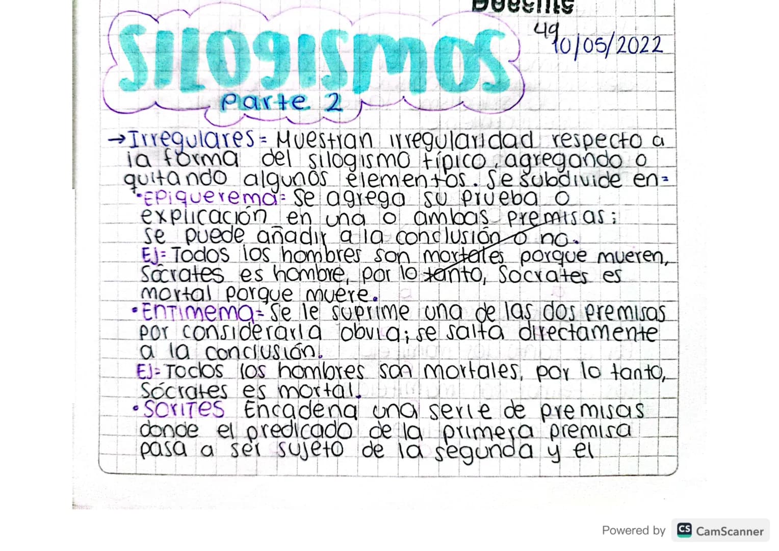 # SILOGISMOS

Es una construcción lógica que consta de una
premisa mayor, una premisa menor y una
Conclusión

PM Todos los humanos respiran
