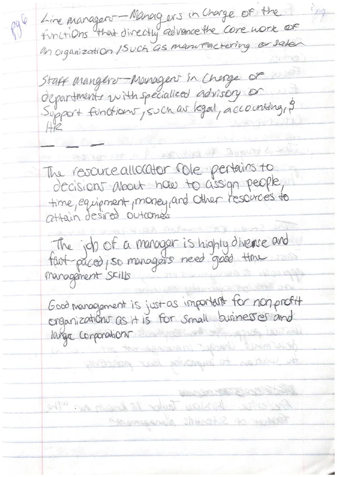 pg 1

Principles
OF
Management
Notes pg2 The four key management activities Or Four
Step process in management is:
Planning, organizing, lea