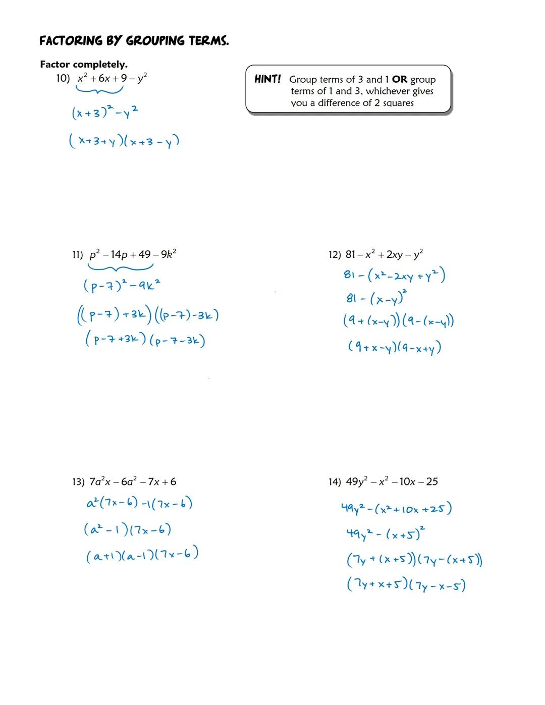 480/81
Day 5
Notes

## 7.4 NOTES - SUM AND DIFFERENCE OF CUBES

**OBJECTIVES:**
1) Factor the sum and difference of cubes.

| DIFFERENCE OF 