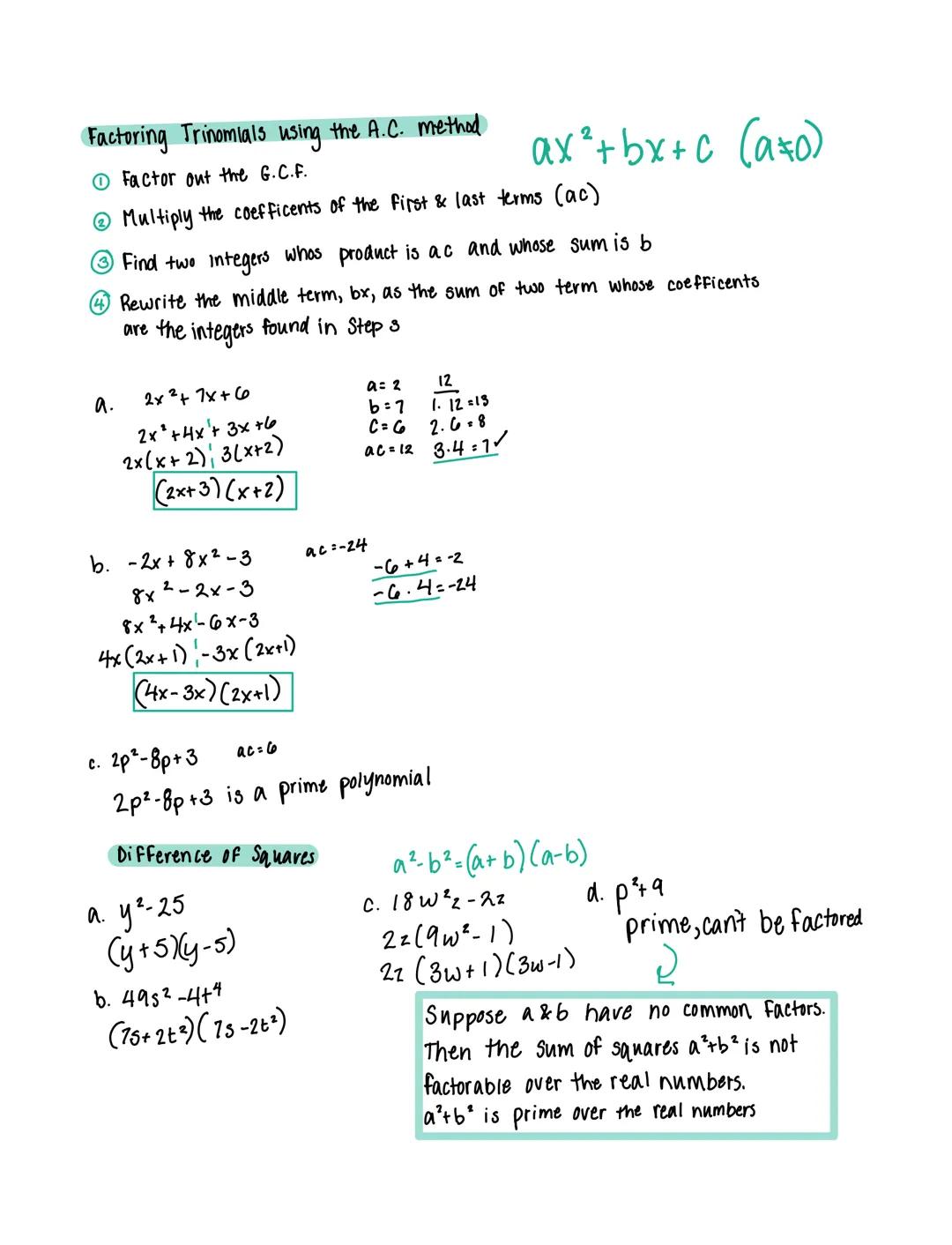 # METHODS OF
# FACTOR IZATION
Idenifying the GCF
Find the GCF
a. 24 and 36
```
2/24 2/36
2/12 2118
2/6 319
2
3
```
Factors of 24 2.2 23
Fact