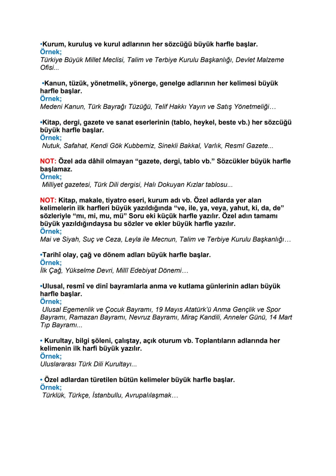 # YAZIM KURALLARI

Büyük Harflerin Kullanıldığı Yerler

• Cümleler büyük harfle başlar.
Örnek;
Elindeki kitabı bize tanıttı.

Cümle içinde b
