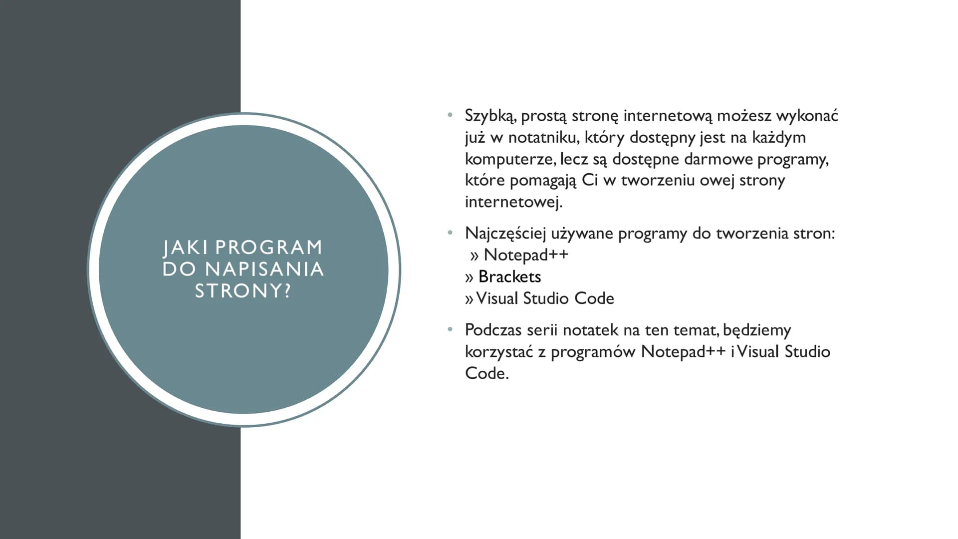 # TWORZENIE STRONY
## INTERNETOWEJ

Podstawowe infromacje na temat HTML

@szyszusiowe_notatki CZEGO
DOWIESZ SIĘ W
TEJ NOTATCE?

1. Czym jest