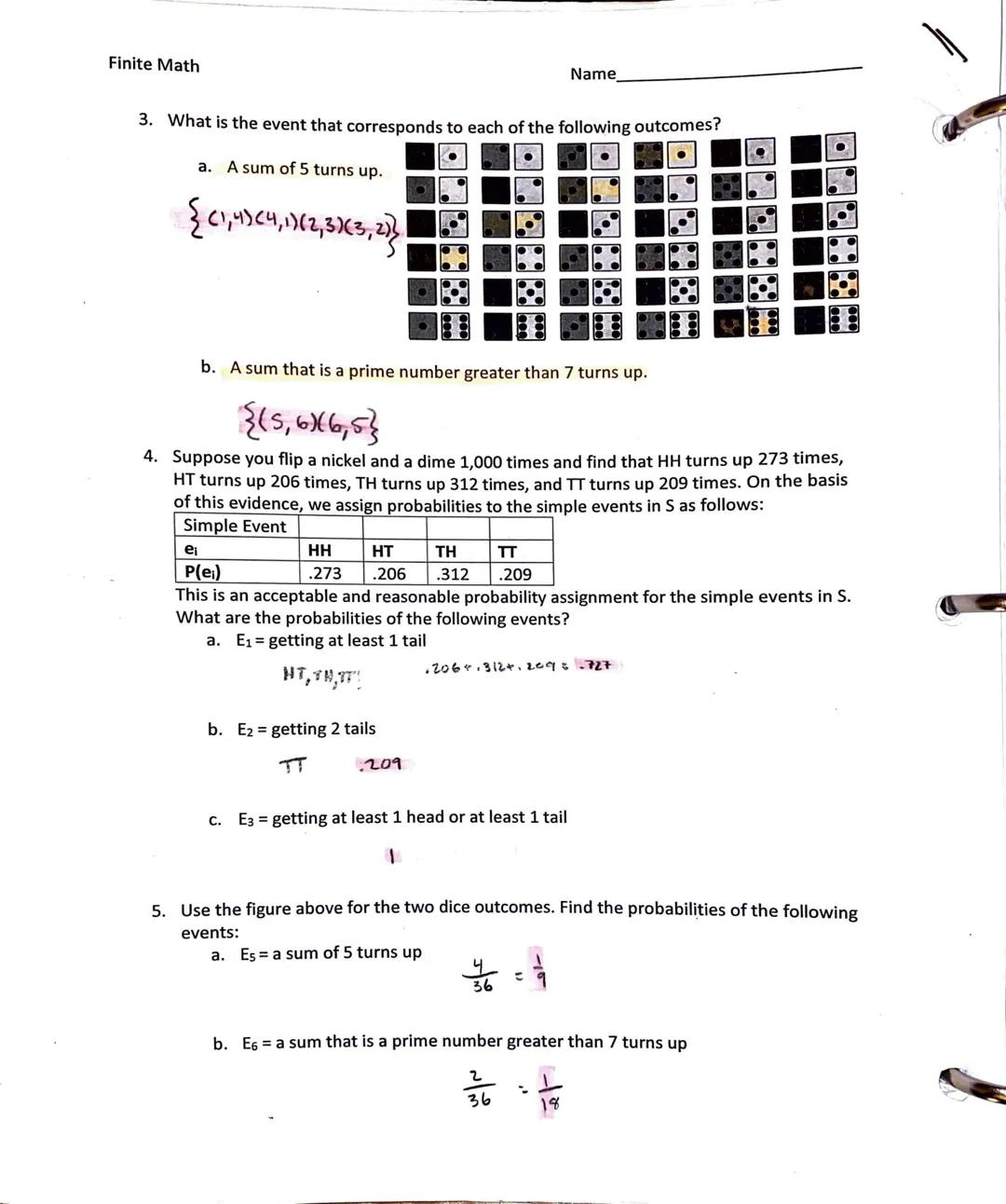 Chapter 8 Reference Sheet

U = Union/OR
n = Intersect/AND

Probability of an event A
P(A) = "(A)
n(U)

Complementary events
P(A)+P(A)=1

Com