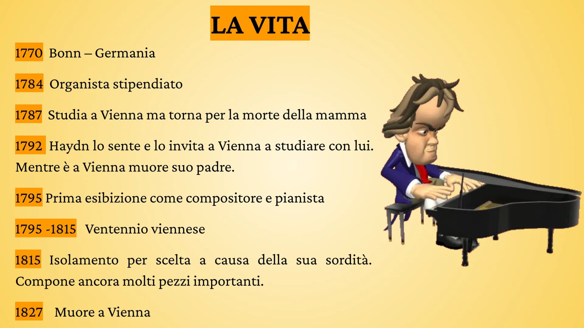 ### BEETHOVEN

*   Ludwig van Beethoven

*   Messe Solennis
*   Kyrie D# # LA VITA

1770 Bonn – Germania

1784 Organista stipendiato

1787 S