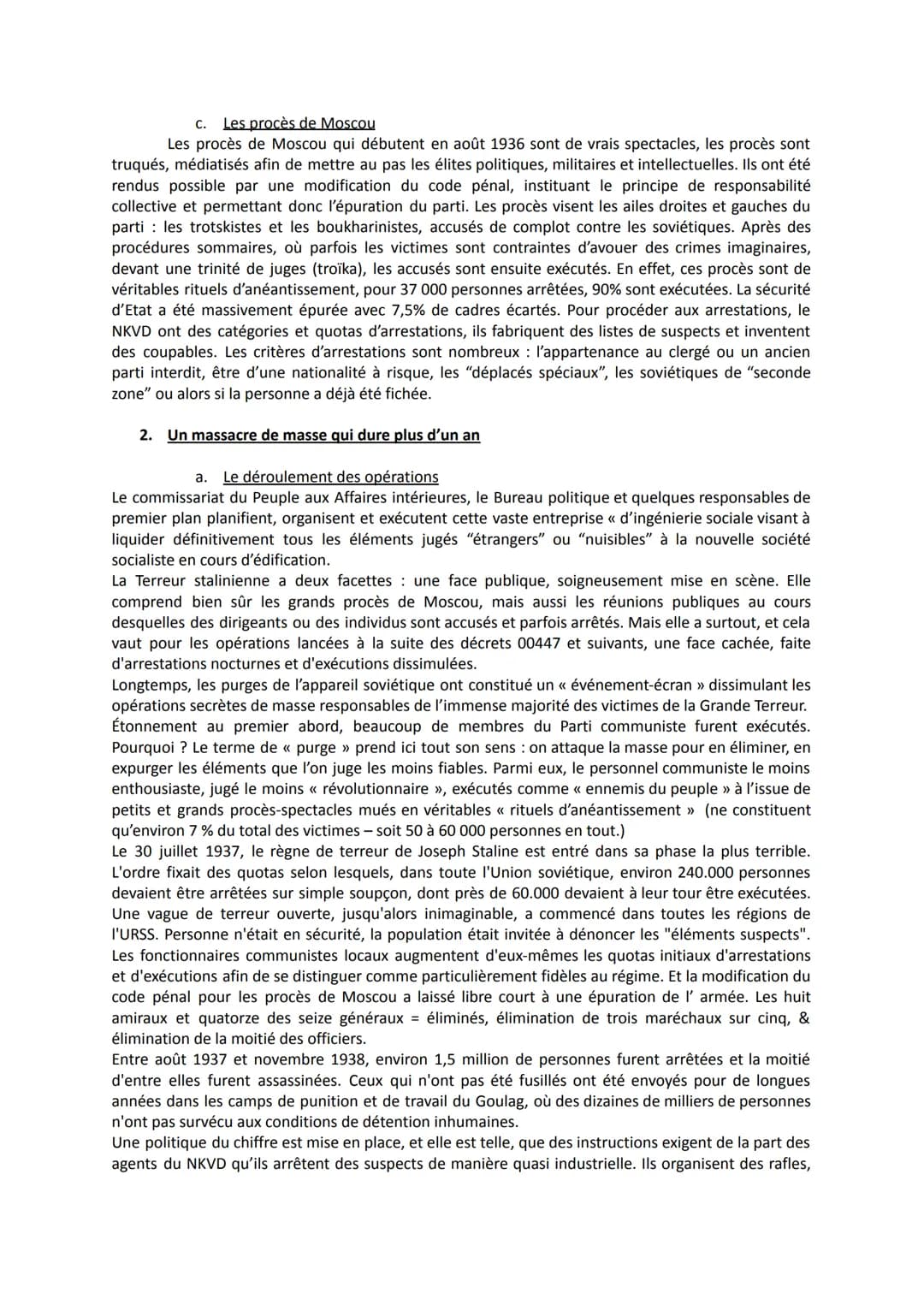 # 1937-1938: LA GRANDE TERREUR EN URSS

Introduction

Dans la série des crimes staliniens en Union soviétique, la "Grande Terreur" de 1937 e