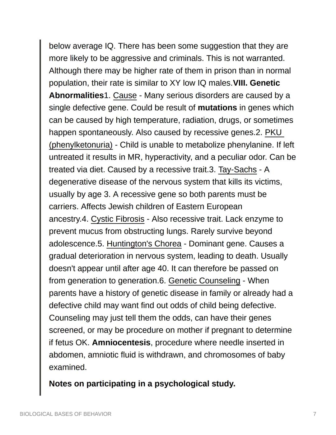 # BIOLOGICAL BASES OF
# BEHAVIOR

I. OVERVIEW

1. Influence of Body on Behavior - No one will argue that the body
and its mechanisms have a 