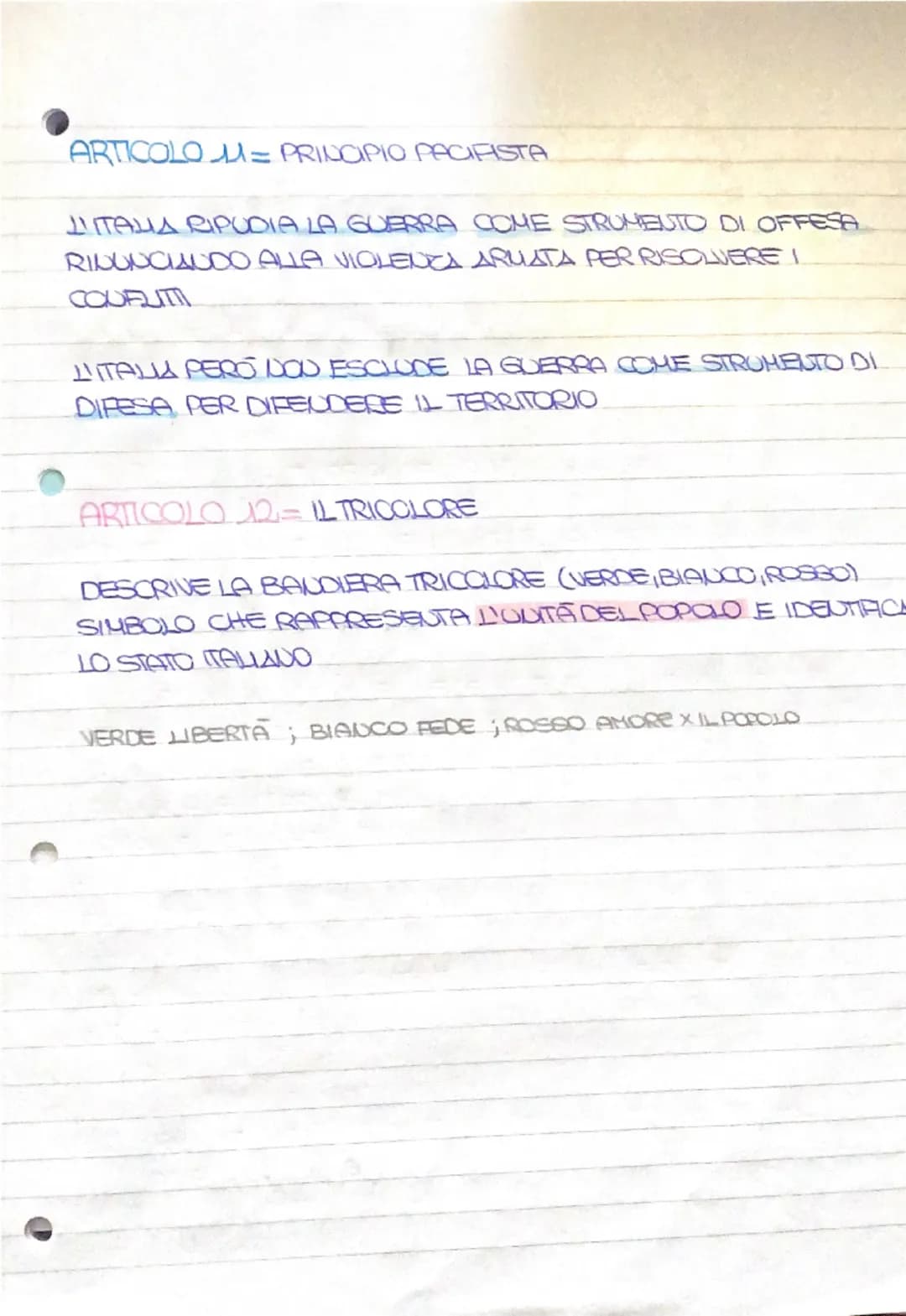 # I PRINCIPI FONDAMENTALI

OCRATICO
SINCIPIO DEMO
BBLICA DEN
ARTICOLO 1°= L'ITALIA É UNA REPUB
EMOCRATICA
FOUDATA SUL LAVORO. LA SOVRANITA
A