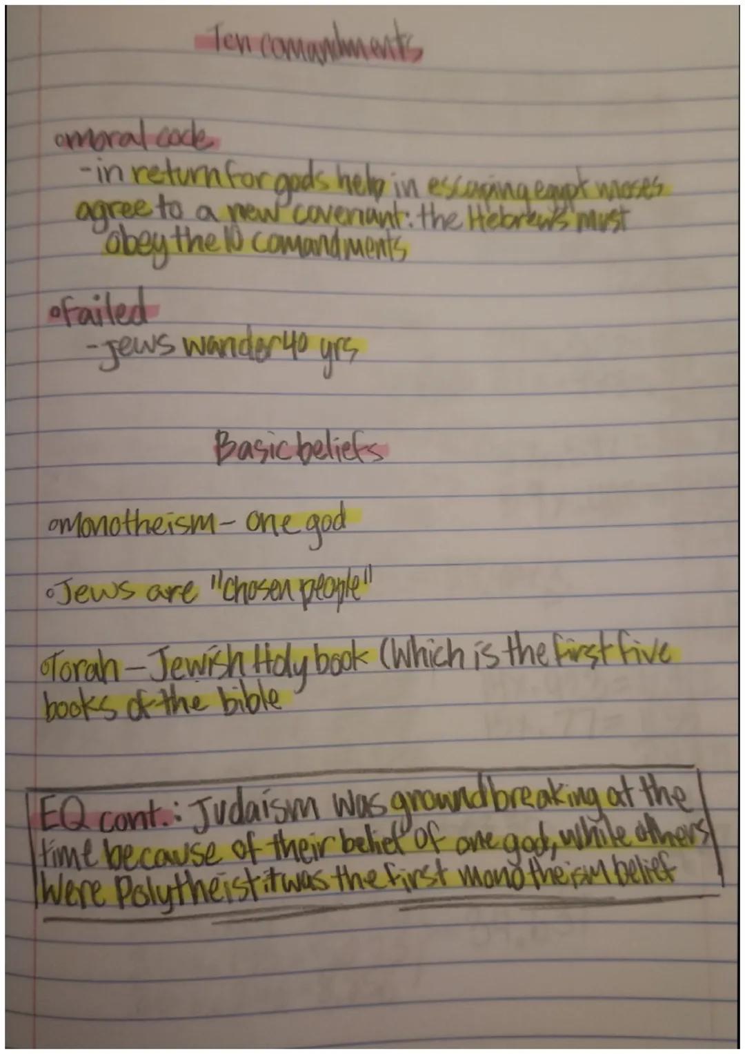Judaism 8-16-23

Essential Question: How was judaism ground-
breaking at the time of its establishment?

Vocabulary
•monotheism-belief in on