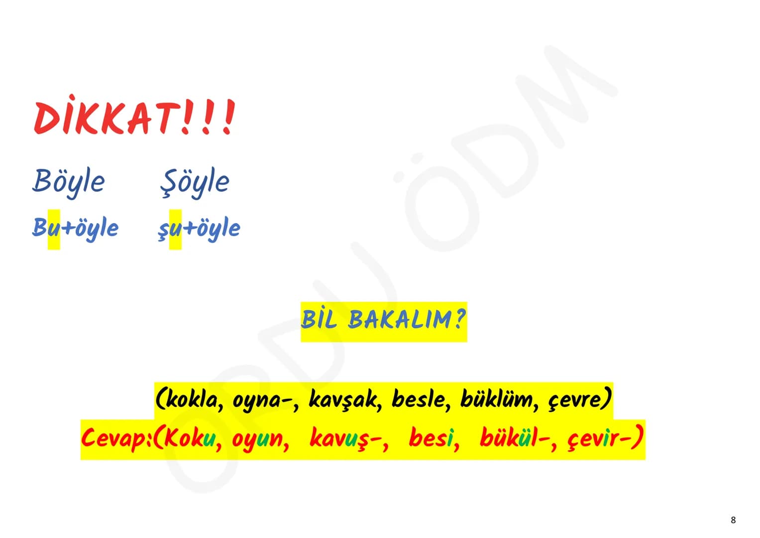 - YKS-TÜRKÇE

# SES BİLGİSİ

ORDU ÖDM # 1. Ünsüz Yumuşaması (Değişmesi)

p, ç, t, k ünsüzlerinden
biriyle biten sözcük ünlüyle
başlayan bir 