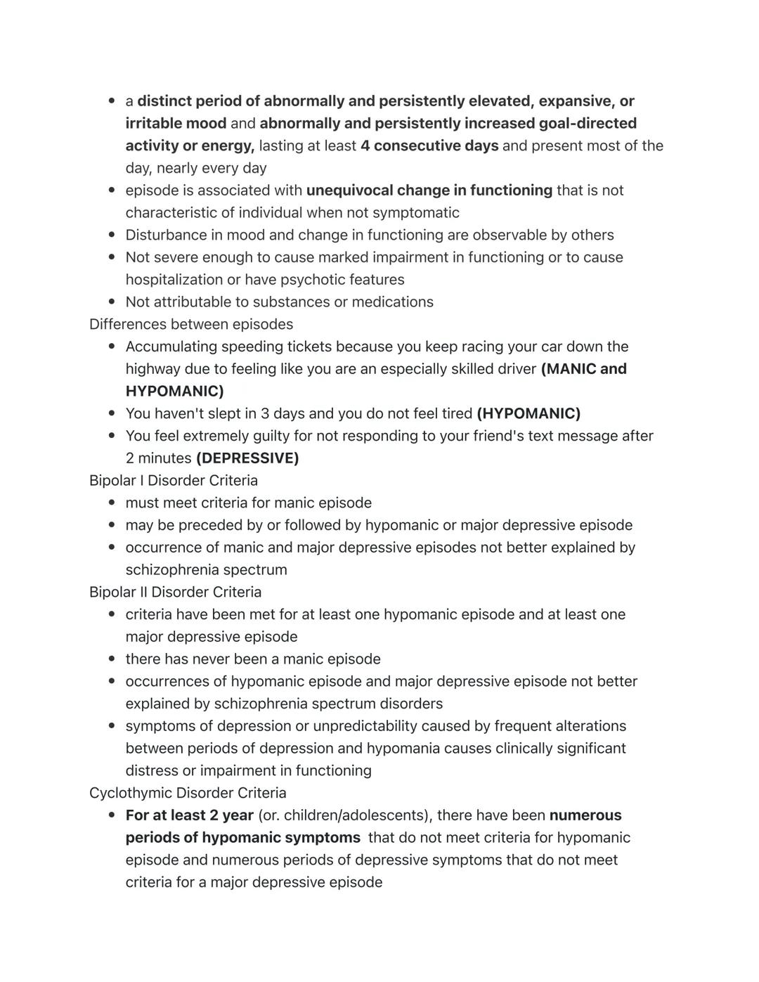 # Mood Disorders: Bipolar

Prevalence of Bipolar Disorder and Overview

• Lifetime prevalence of approx. 1% for bipolar I and approx. 1% for