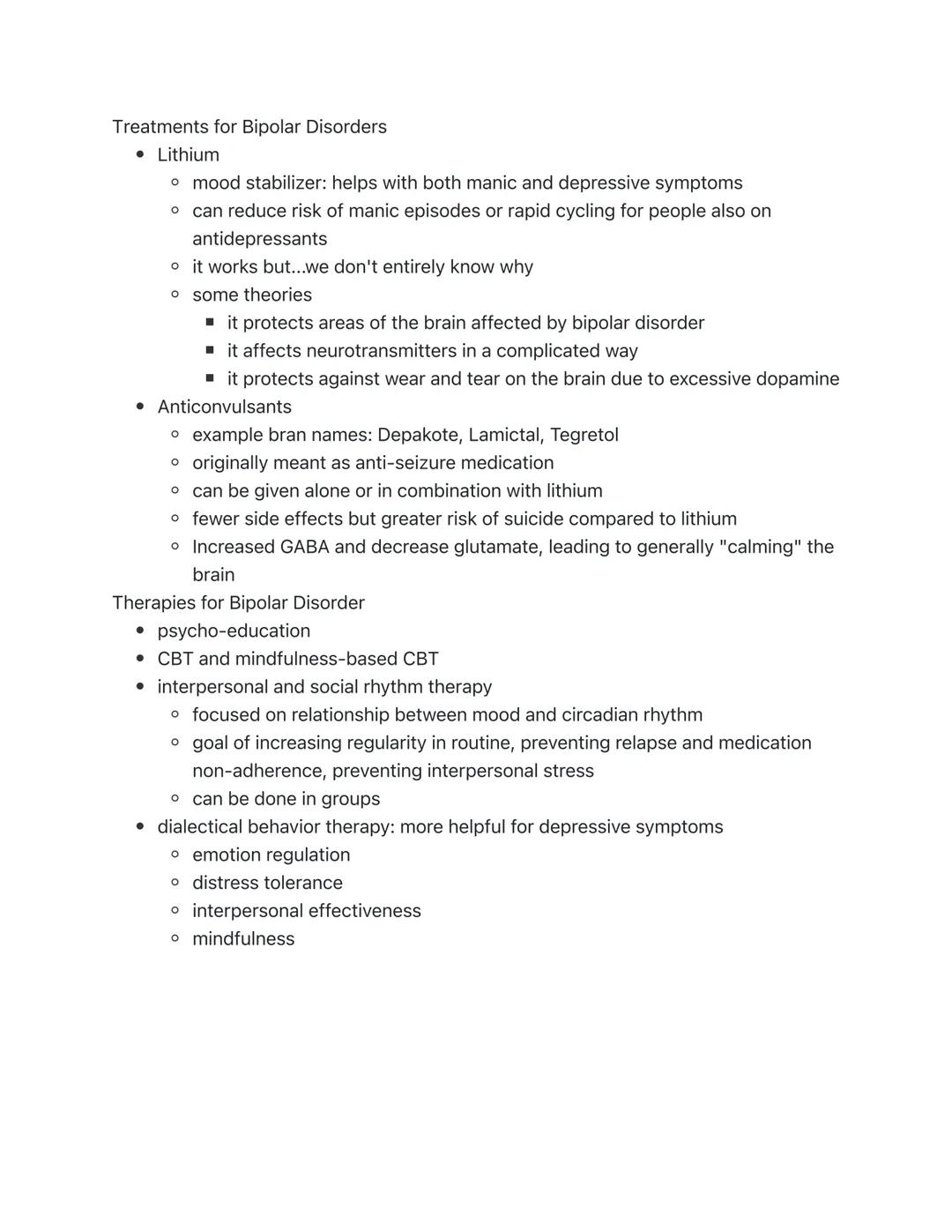 # Mood Disorders: Bipolar

Prevalence of Bipolar Disorder and Overview

• Lifetime prevalence of approx. 1% for bipolar I and approx. 1% for