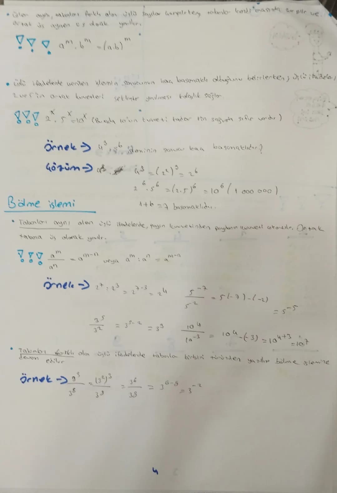 # MATEMATIK

Üstü ifadeler

• Bir kom sayının positif tom sayı tadar üssü alınması tabordaki sayının kuvveti
Sayı kadar you yana yandır sarp