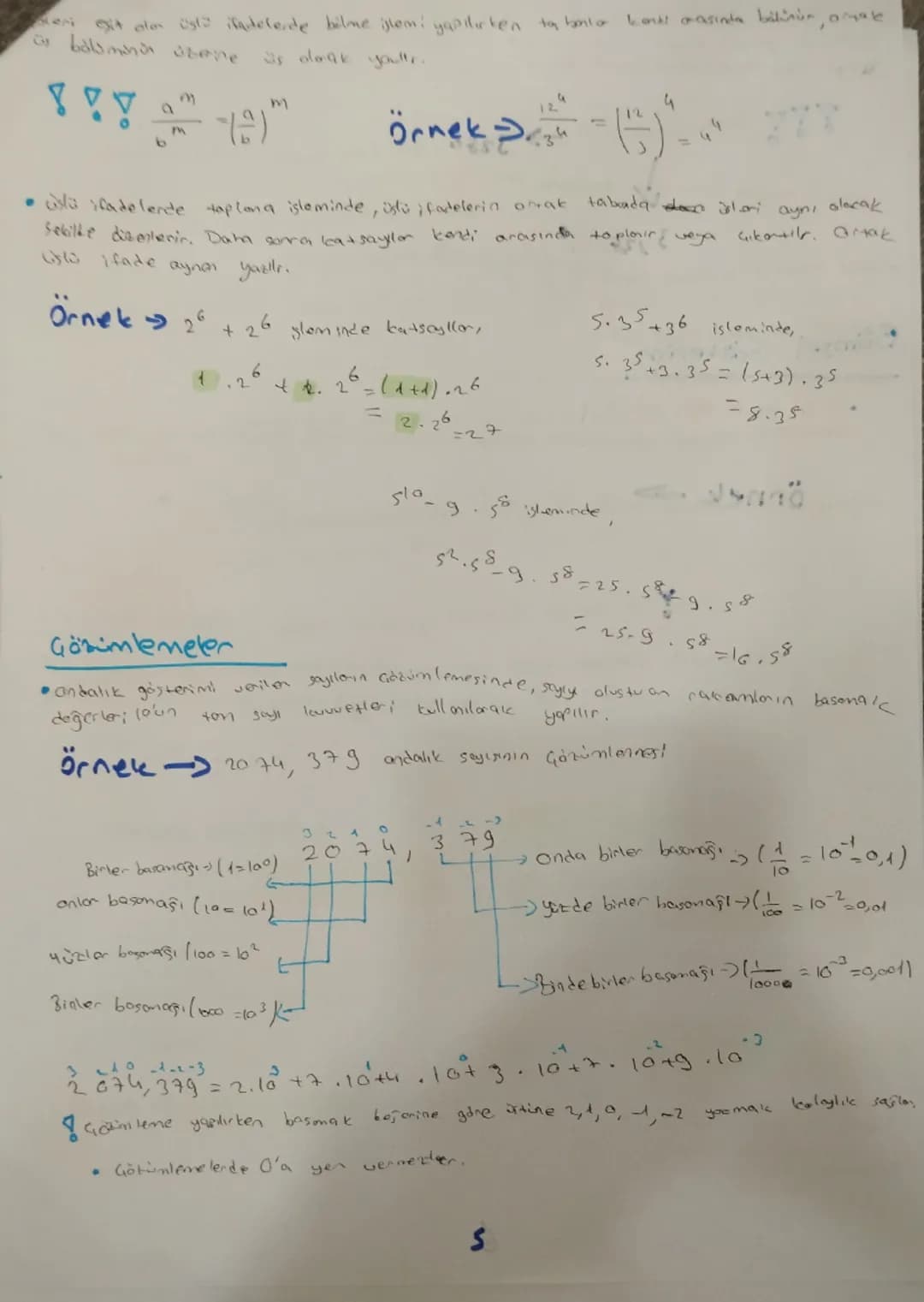 # MATEMATIK

Üstü ifadeler

• Bir kom sayının positif tom sayı tadar üssü alınması tabordaki sayının kuvveti
Sayı kadar you yana yandır sarp