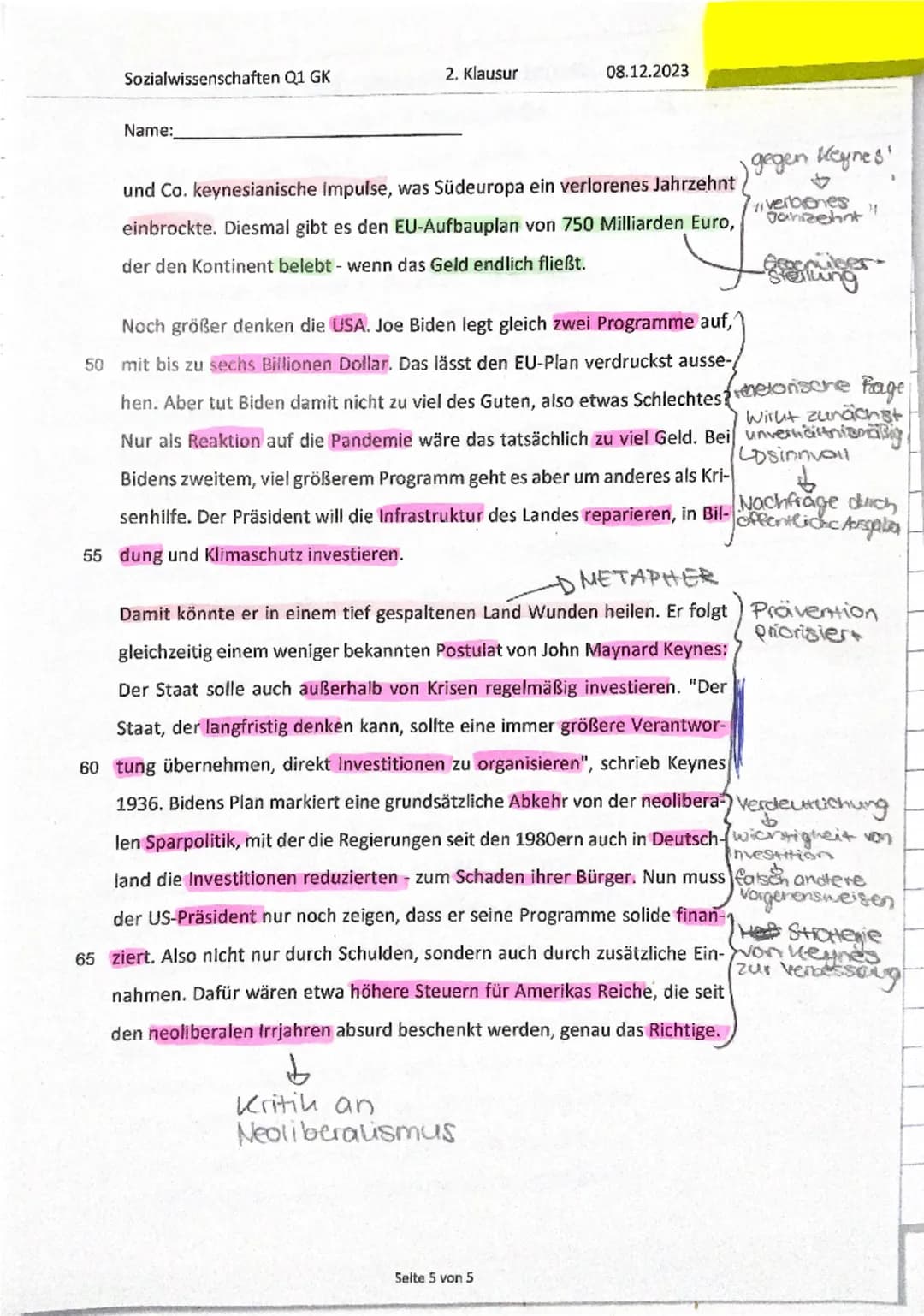 FABER-CASTELI
Textliner 46
Superfluorescent

Klausurthema:
Inhaltsfeld:
Textgrundlage:
Wirtschaftspolitik
IV: Wirtschaftspolitik
Mit Meister