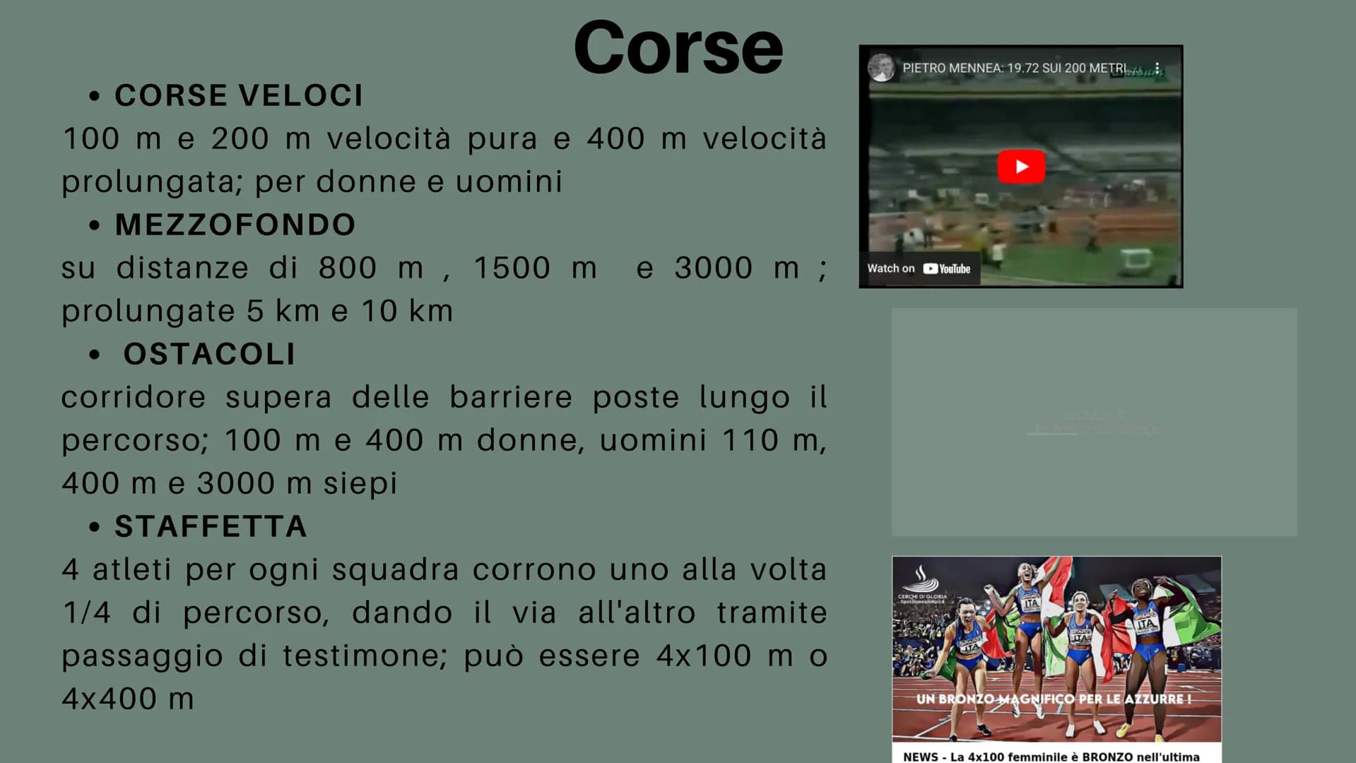 Atletica
Leggera # cos'è

L'ATLETICA LEGGERA È UN INSIEME
DI COMPETIZIONI SPORTIVE
PRESENTI NELLE OLIMPIADI SIN
DALLA PRIMA EDIZIONE E
RAGGR