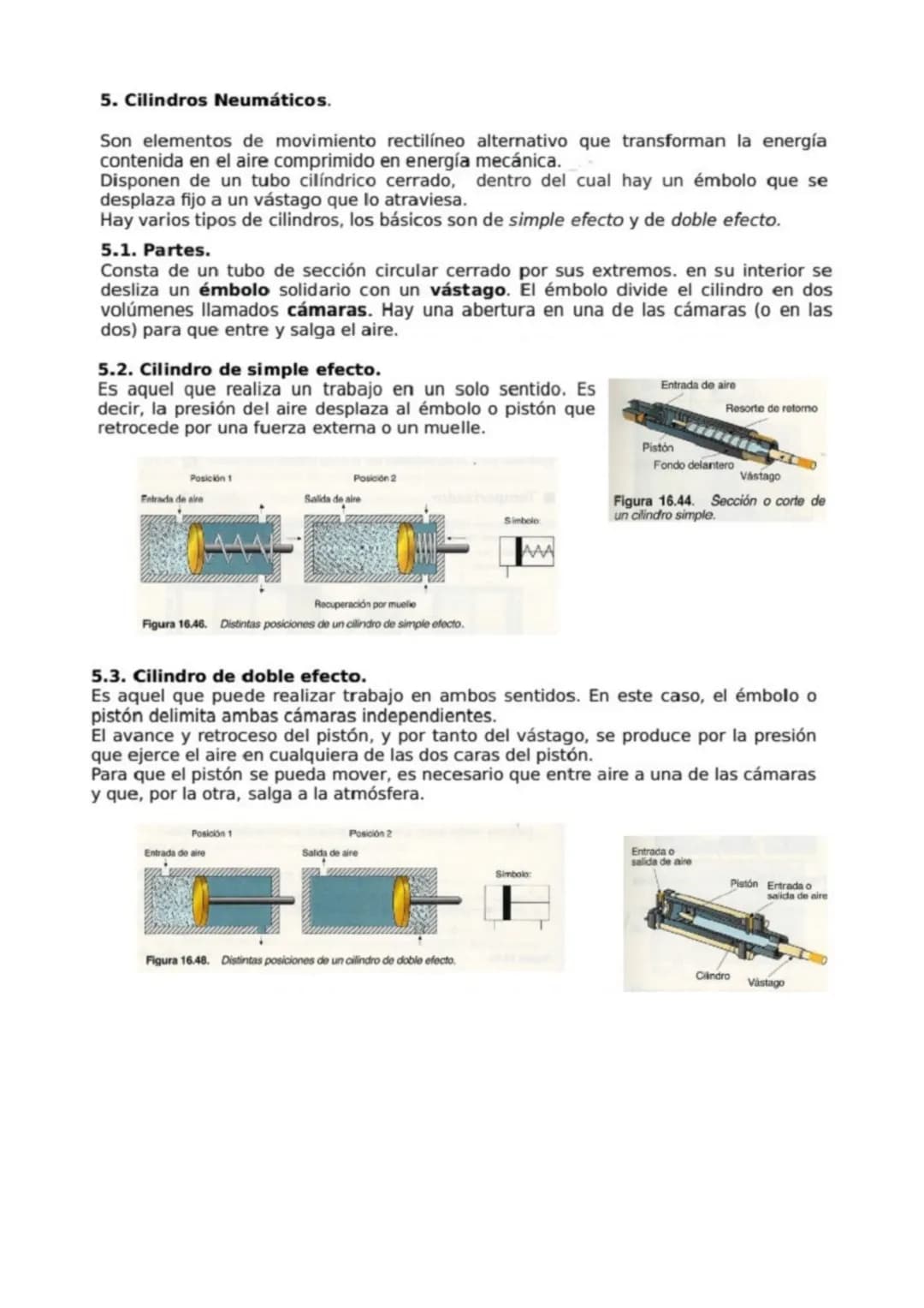 # NEUMÁTICA E HIDRÁULICA

1. Introducción.

Los circuitos neumáticos se emplean para transmitir fuerzas y realizar trabajo por medio de
aire