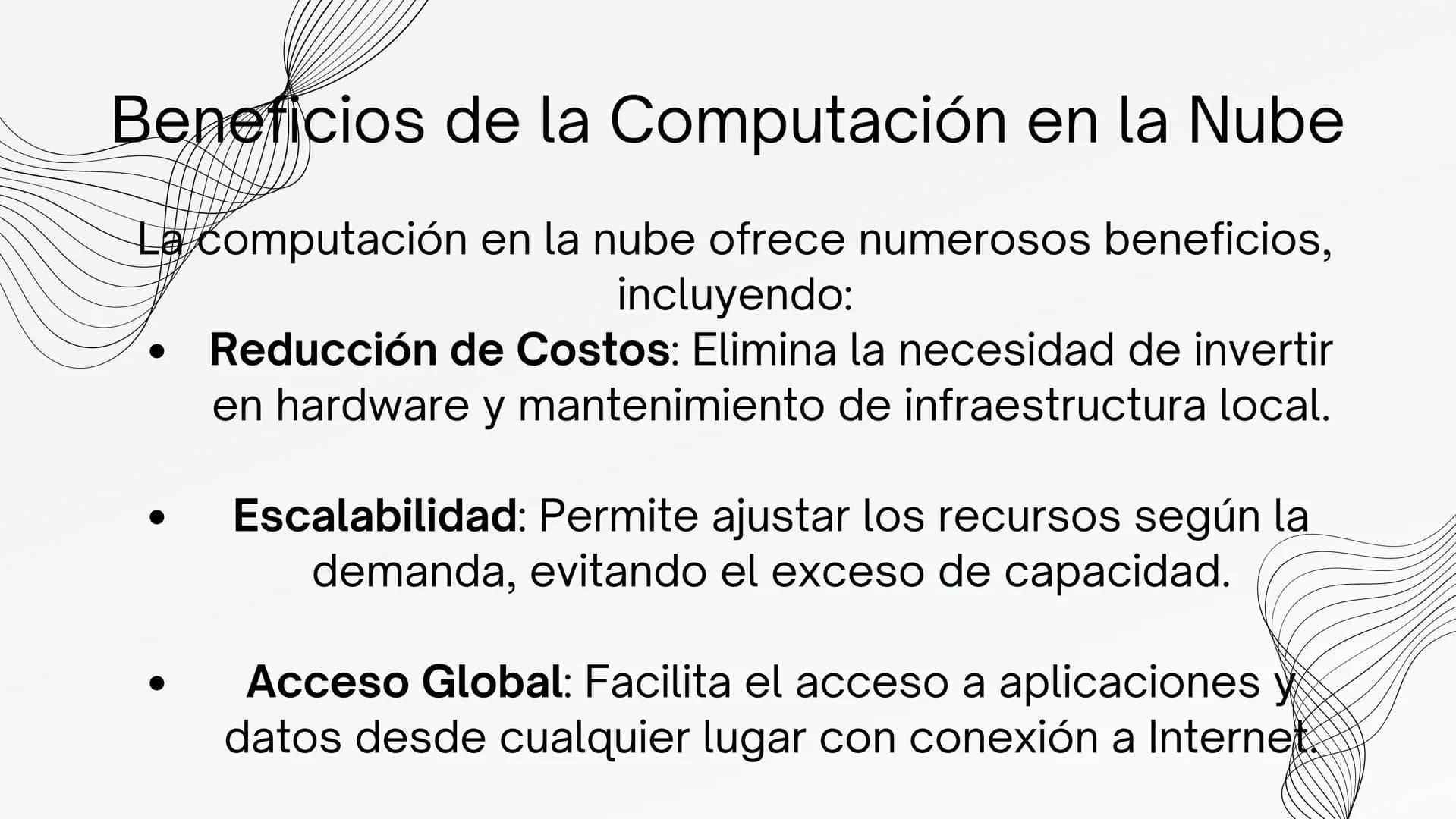 COMPUTACIÓN
EN
LA NUBE # ¿Qué es la Computación en la Nube?

La computación en la nube es el acceso a demanda a
recursos informáticos como s