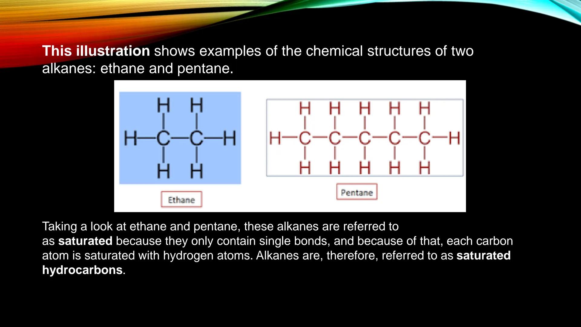 # ALKANES A Hydrocarbon is an organic compound made of nothing more than carbons and hydrogens.
It is possible for double or triple bonds to