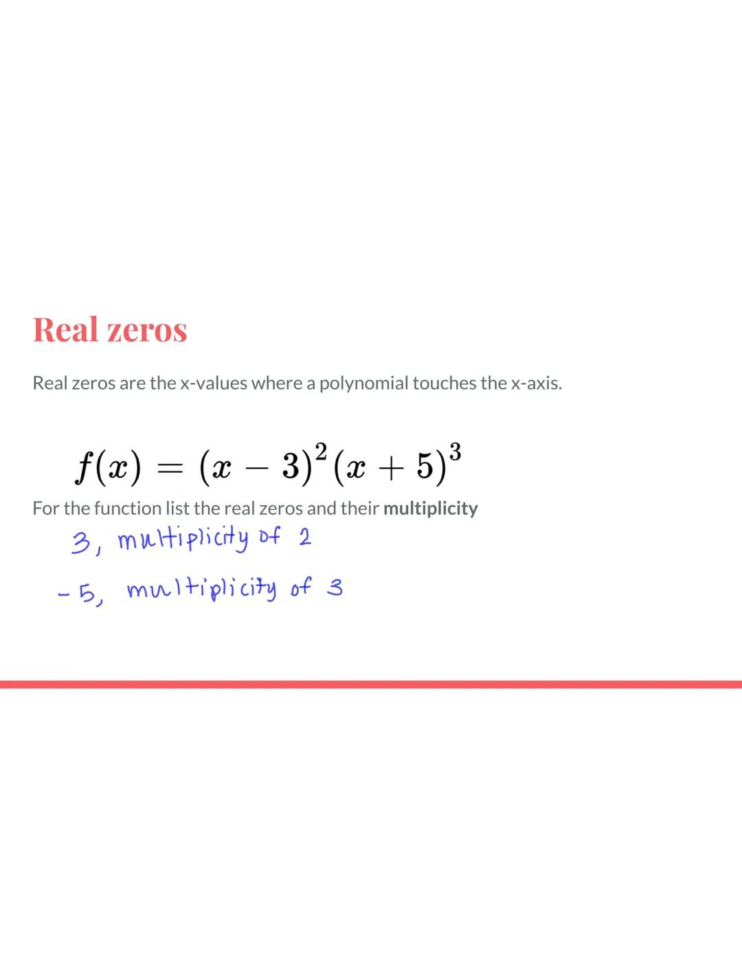 Main Ideas/Questions Notes/Examples

A polynomial function is a function of the form:

POLYNOMIAL
FUNCTION
$f(x) = a_nx^n + a_{n-1}x^{n-1} +