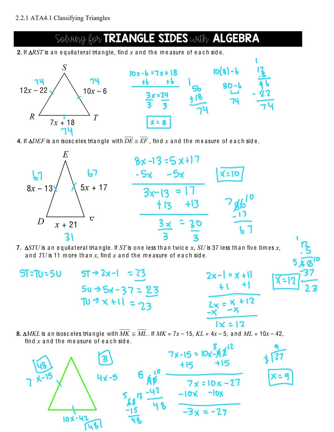 <p><strong>Classifying Triangles by Angles</strong></p>
<p>When classifying triangles by their angles, there are three main types: acute, ri