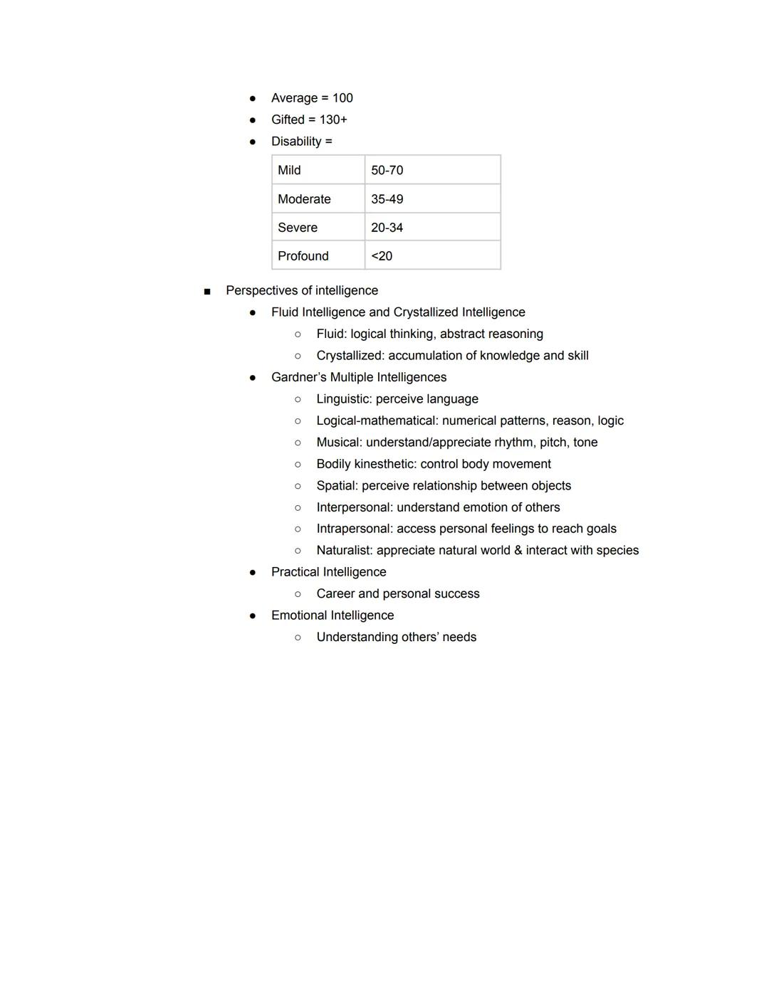 Psychology 1 Study Guide

➤ Chapter 6: Thinking and Intelligence

。 Thinking

■ Concept: basic categorization of object, person, or event

■